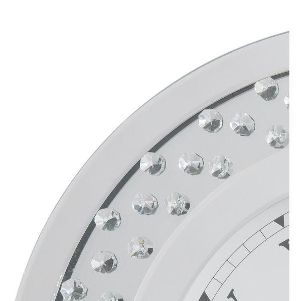 ACME Nysa Wall Clock in Mirrored &#x26; Faux Crystals