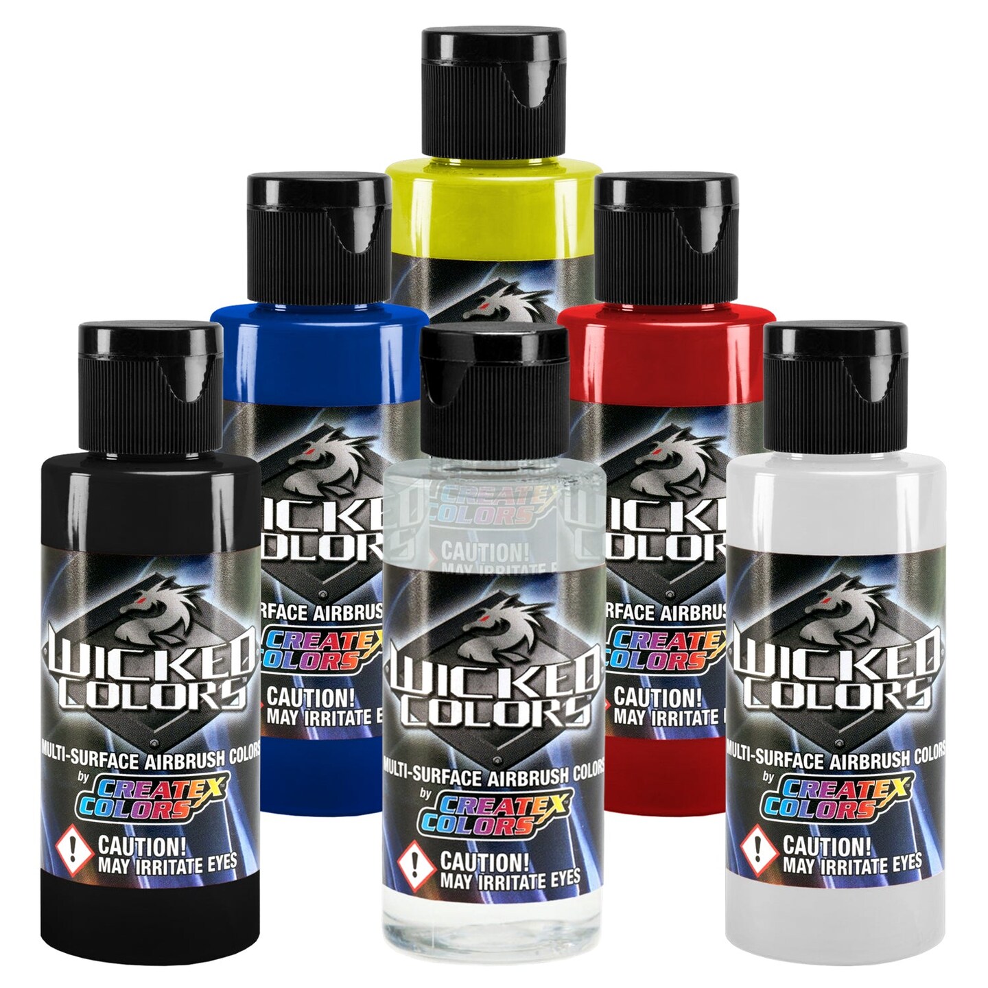 5 Color & Reducer Wicked Airbrush Paint Set, 2 oz. Bottles Michaels