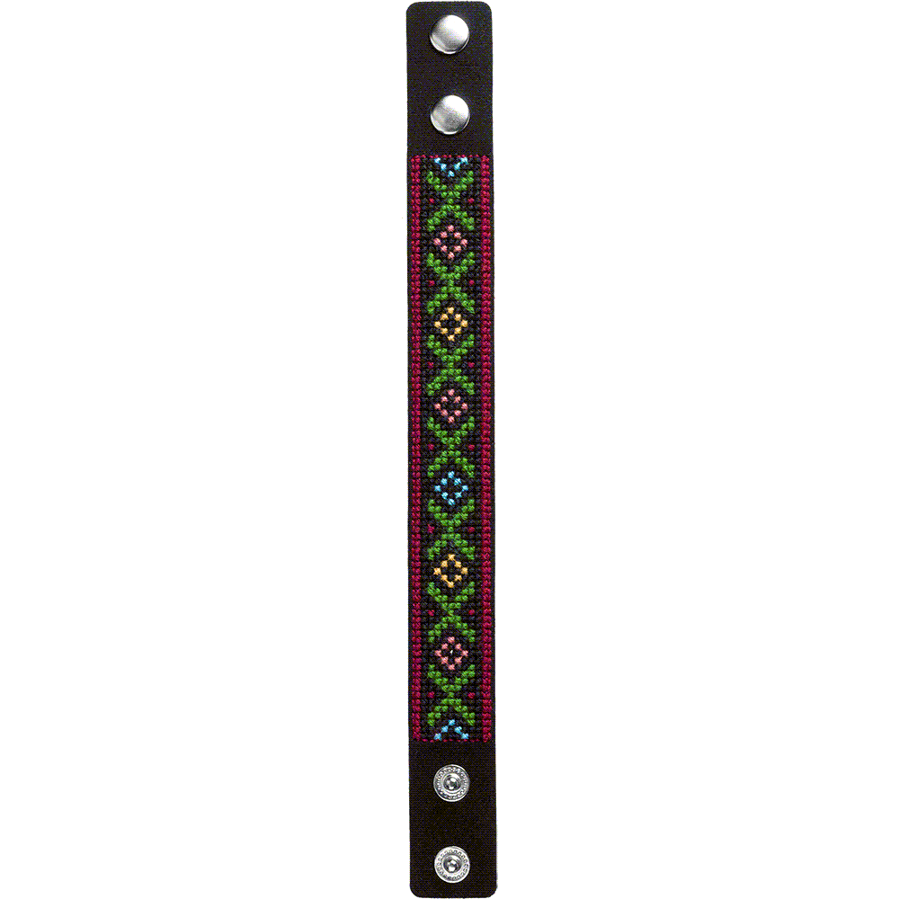 Cross-stitch kit on artificial leather