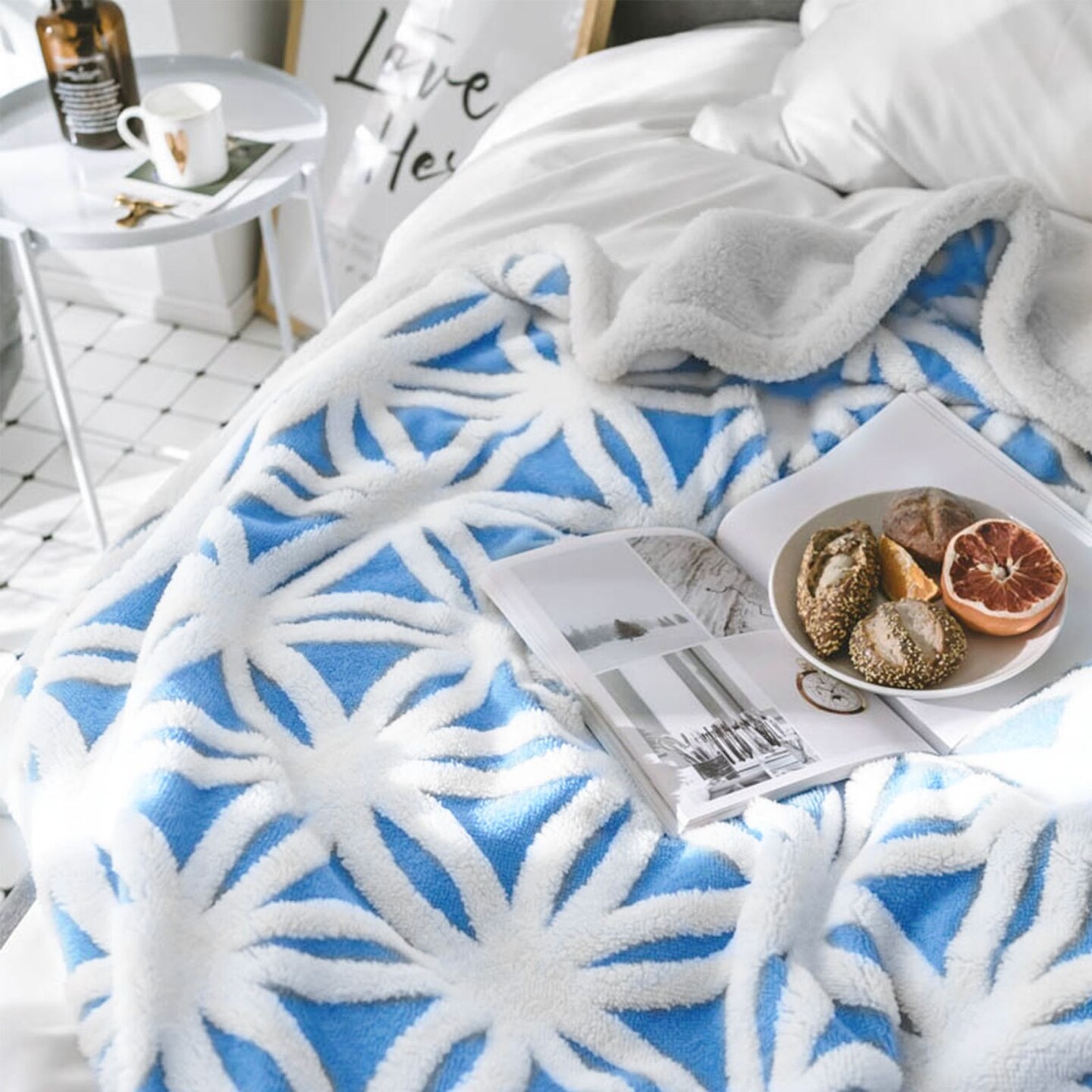 Fleece Blanket Throws for Sofas Fluffy Soft Warm Blanket for Bed Flannel Blanket