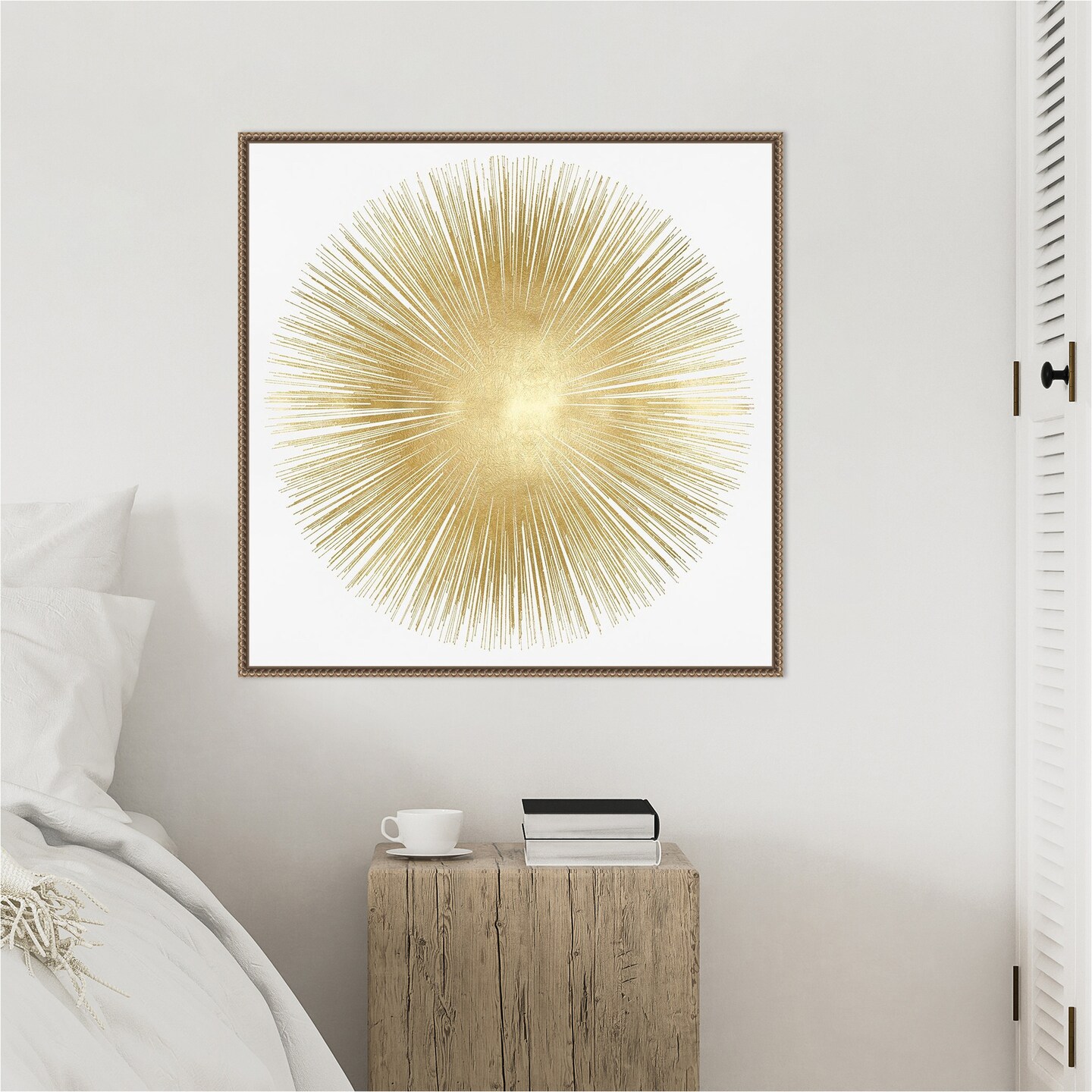 Sunburst Soft Gold I by Abby Young Framed Canvas Wall Art