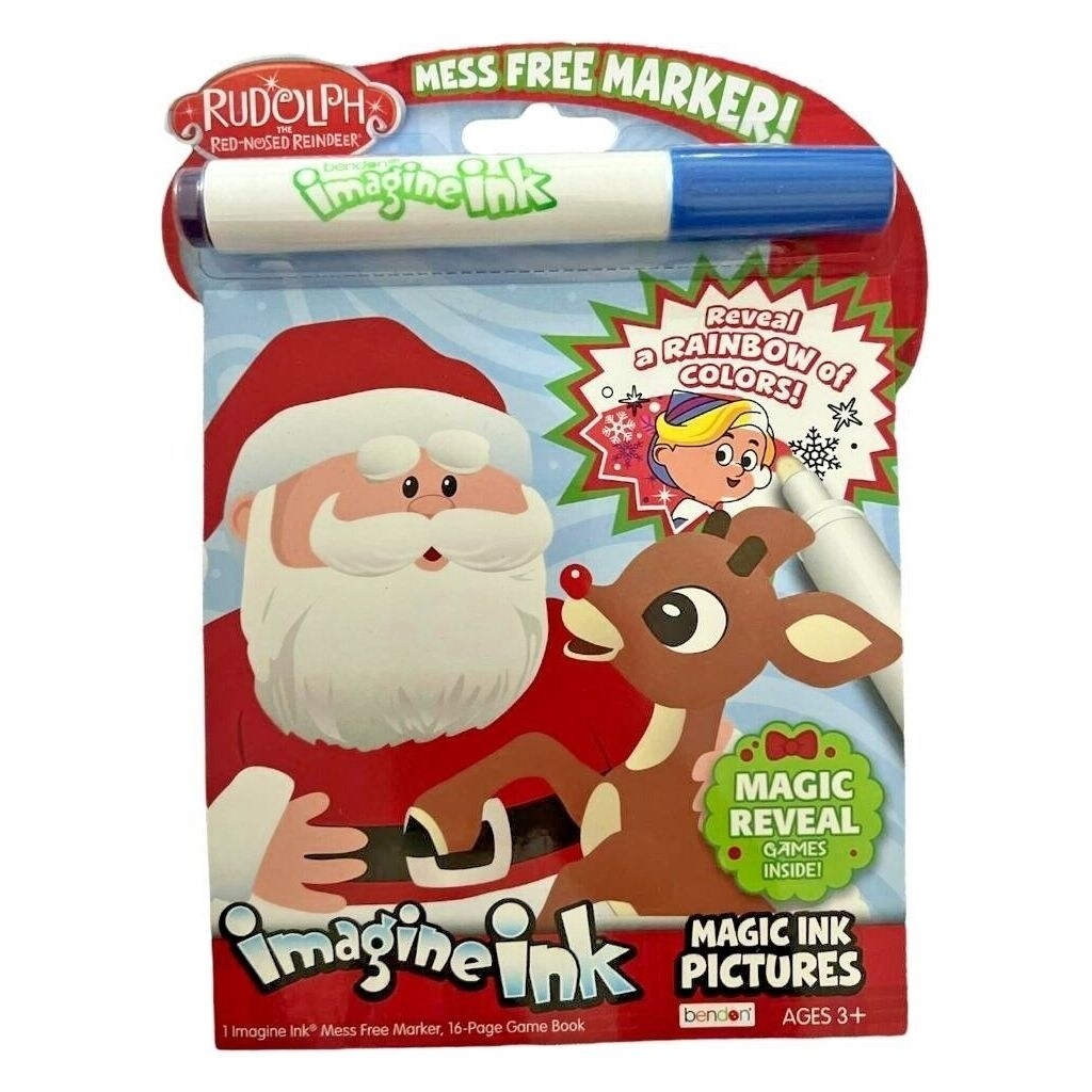 Bendon Publishing Santa and Rudolph Christmas Imagine Ink Book