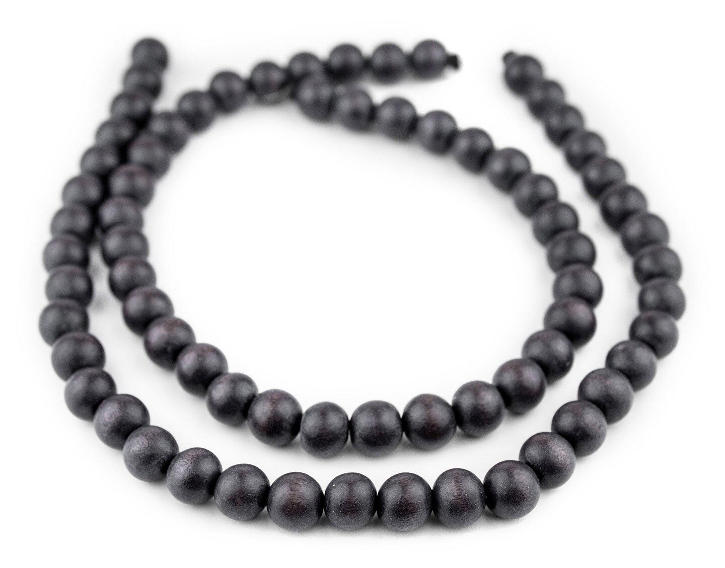 The Bead Chest Natural 12mm Wooden Beads in Grey - Dark for Jewelry Making – Round Loose Wood Spacer Beads I Approximately 35 Beads