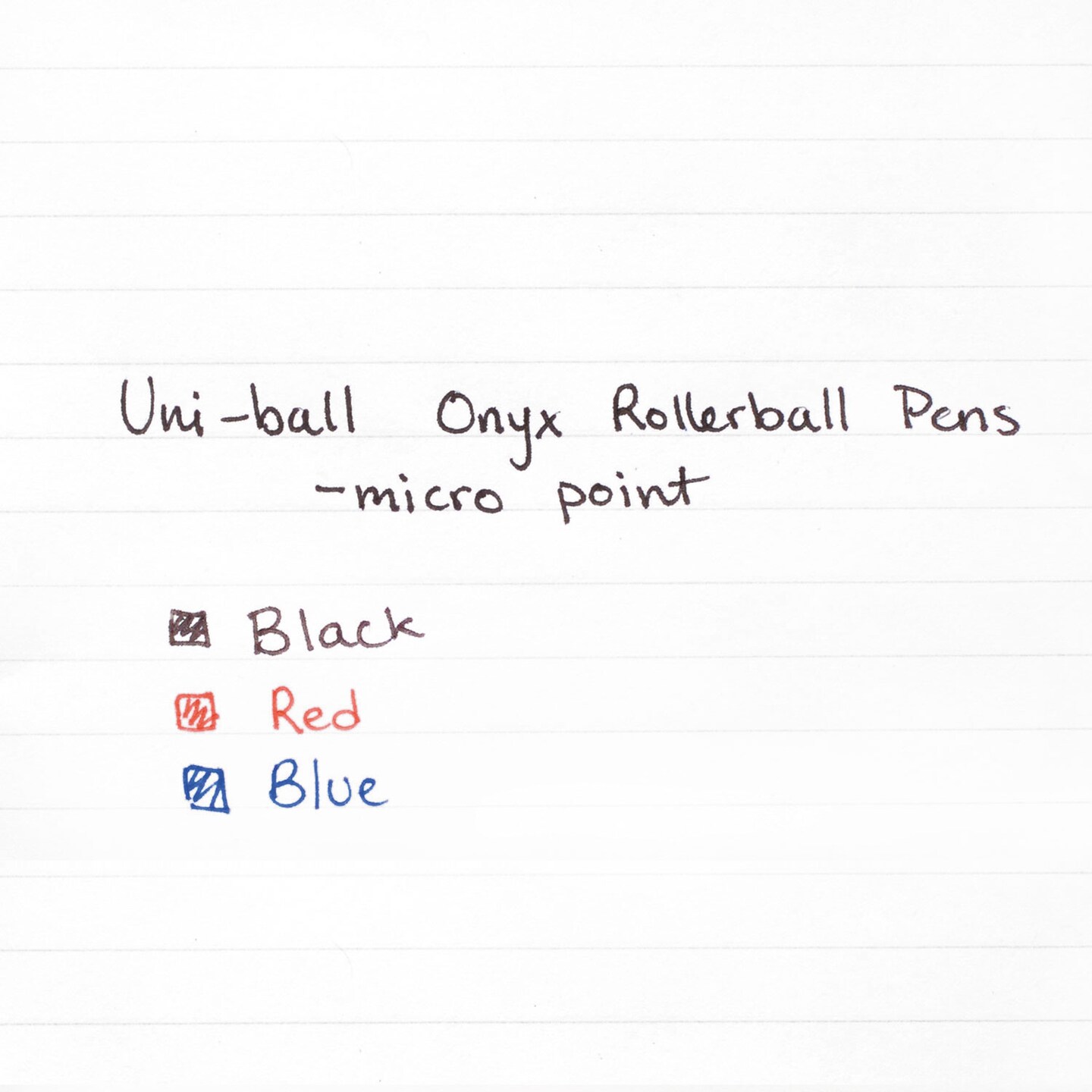 Uni-Ball ONYX Stick Roller Ball Pen, Micro 0.5mm, Red Ink, Black Matte Barrel, Dozen