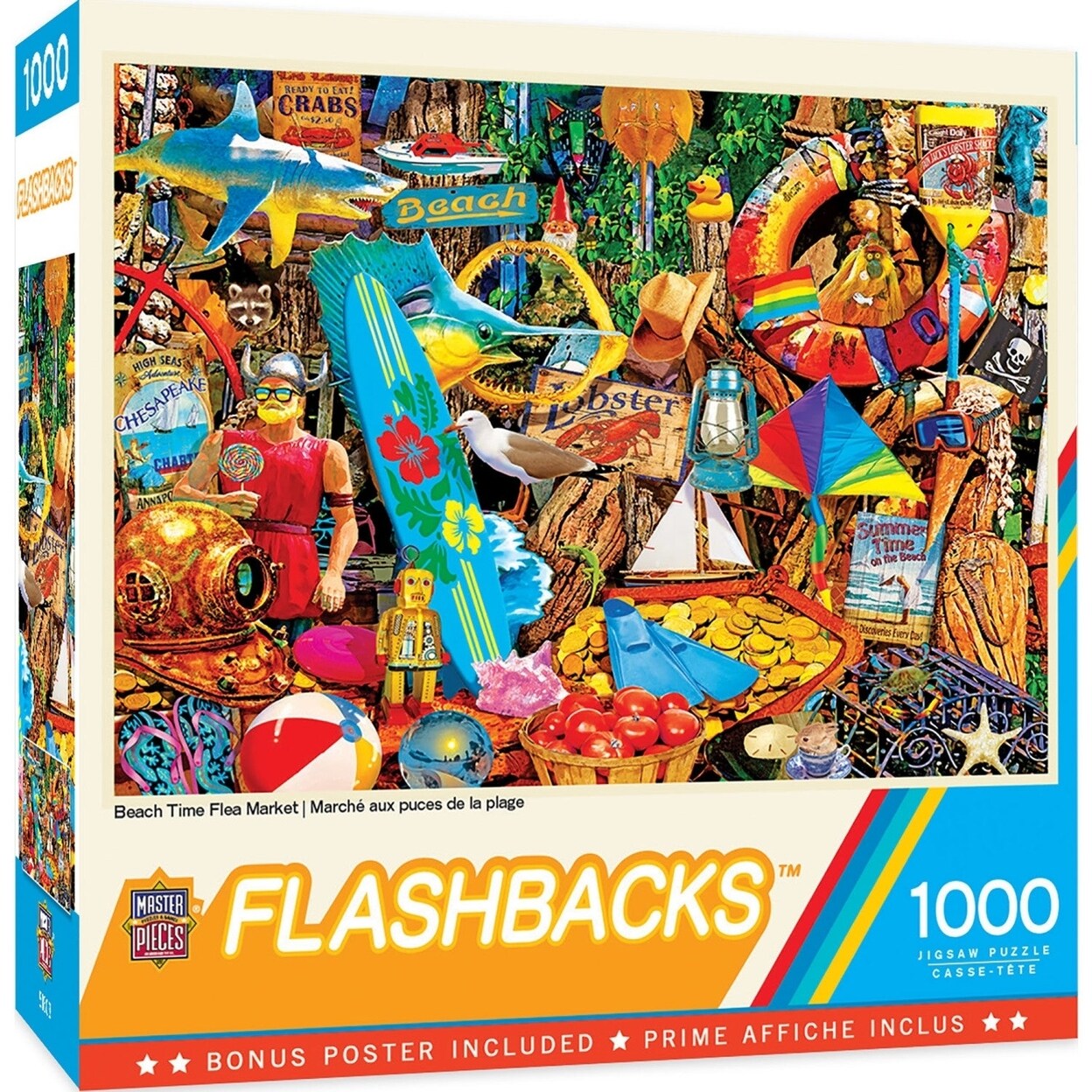 MasterPieces Flashbacks - Beach Time Flea Market 1000 Piece Jigsaw Puzzle