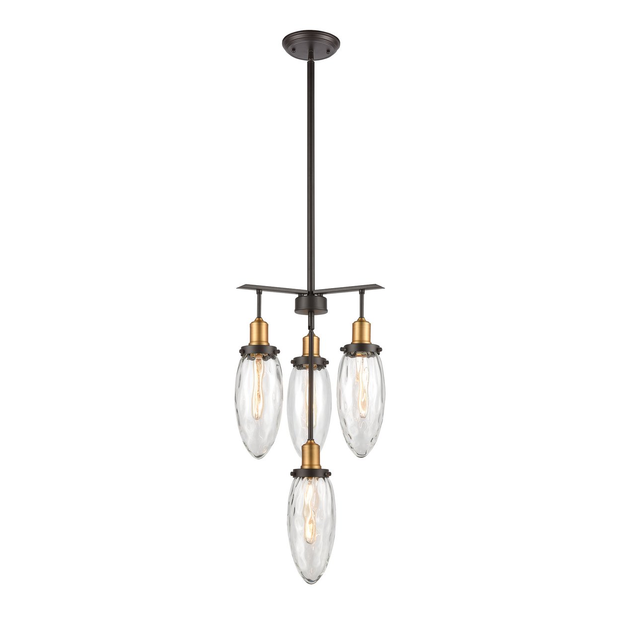 Shinzu 16 Wide 4-Light Chandelier - Oil Rubbed Bronze