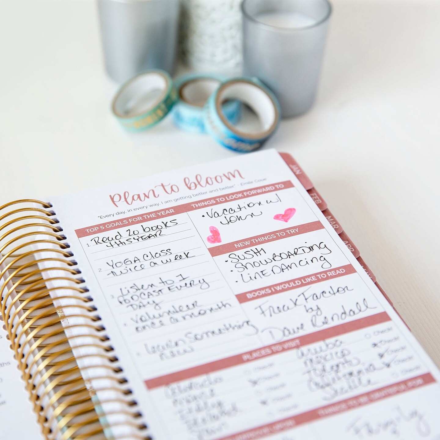 bloom daily planners Undated Daily To Do List Planner &#x26; Calendar, 6.5&#x22; x 8.25&#x22;, Daydream Believer