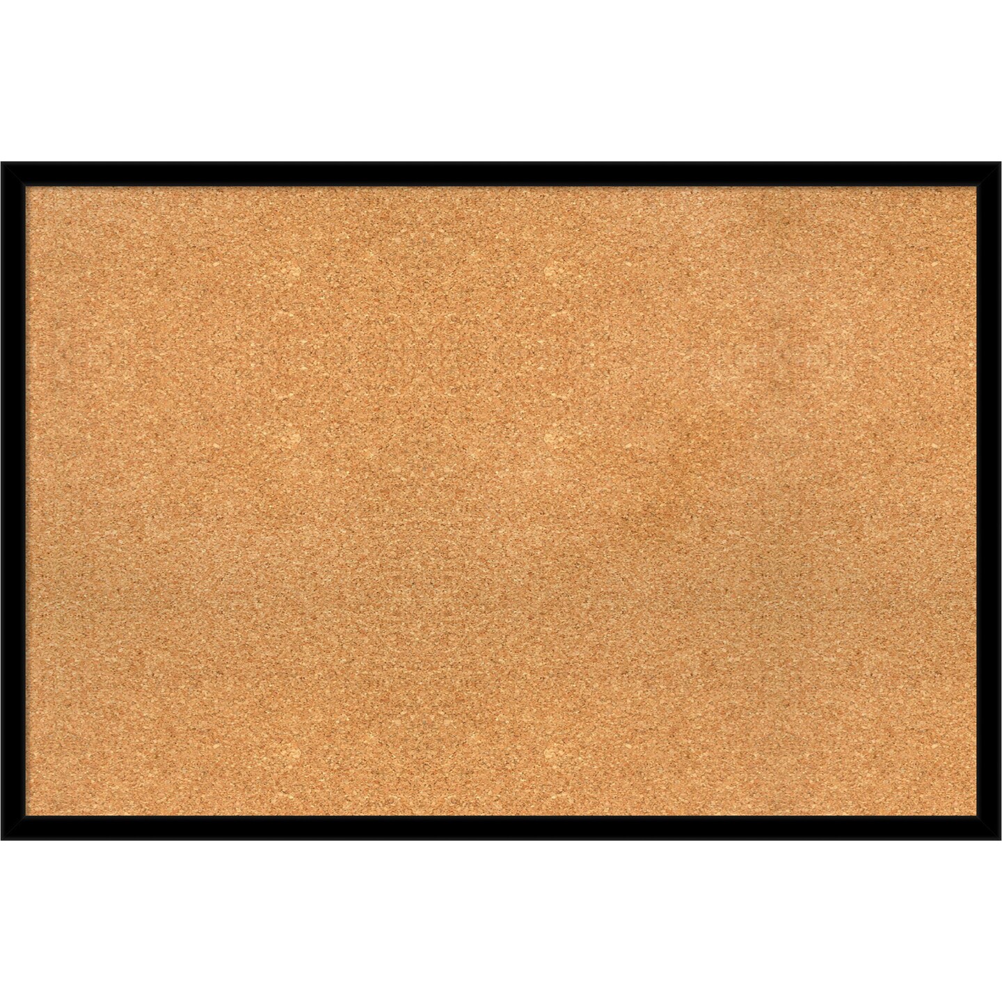 Jet Black Framed Corkboard, Natural Cork