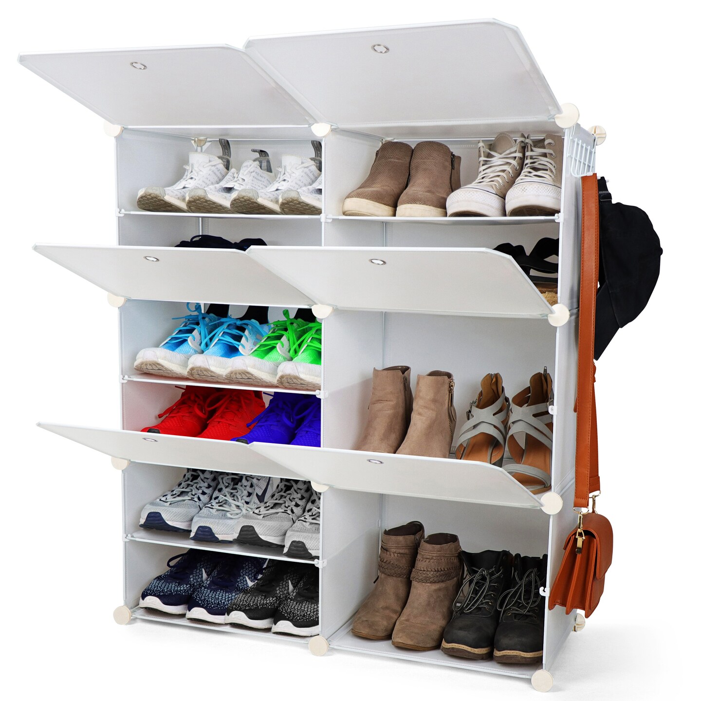 Creekview Home Emporium Closed Shoe Organizer Cubby for 24 Pairs of Shoes