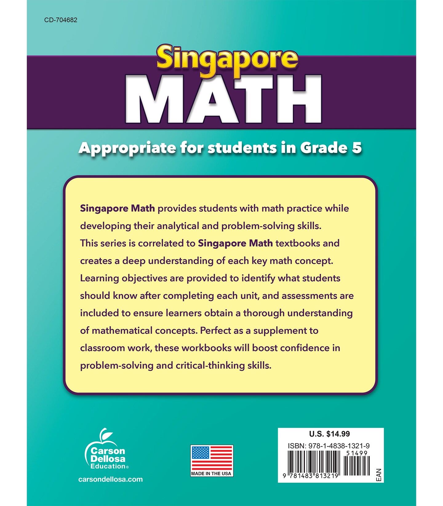 Singapore Math Level 4 A & B 5th Grade Math Workbooks, Singapore Math Grade 5, Fractions, Whole Numbers, Decimals, and Time, 5th Grade Math Classroom or Homeschool Curriculum