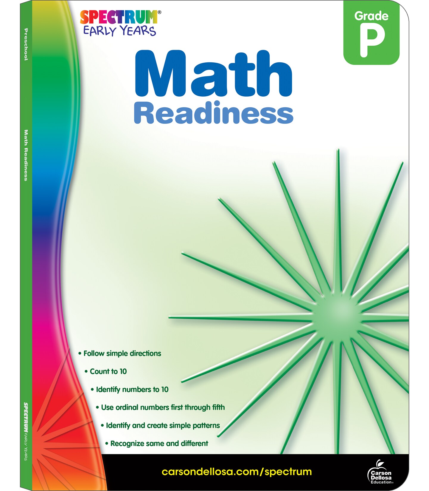 Spectrum Early Years Math Readiness Preschool Workbook, Pre K Activity Book Age 4-5, Patterns, Number Recognition, Counting and More Early Learning Mathematics, PreK Classroom or Homeschool Curriculum
