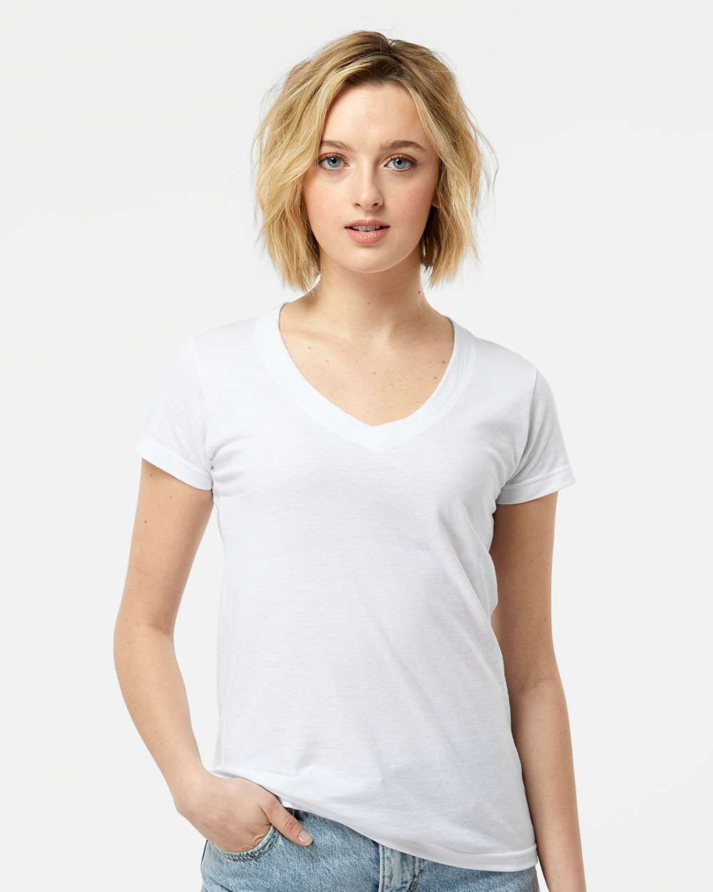 Tultex® Women's Fine Jersey V-Neck T-Shirt | Michaels