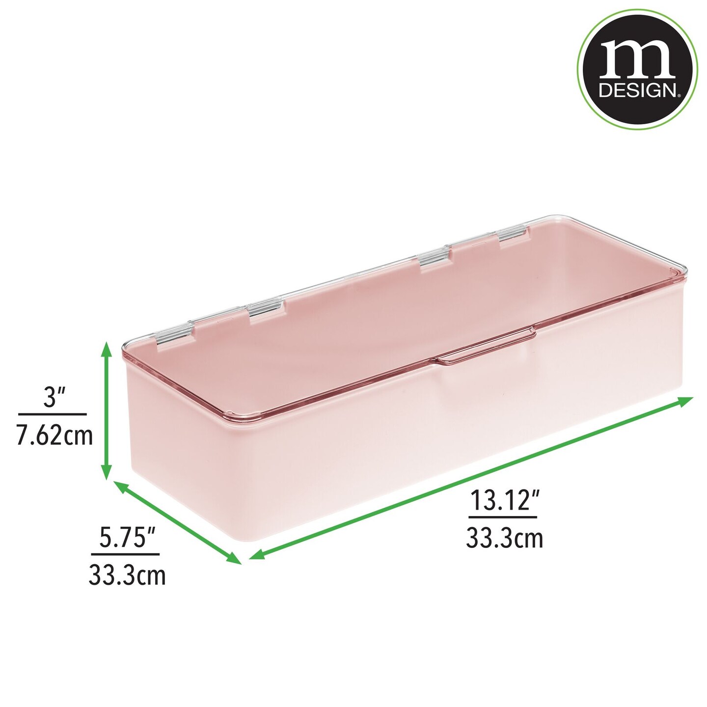 mDesign Plastic Cosmetic Vanity Storage Organizer Box