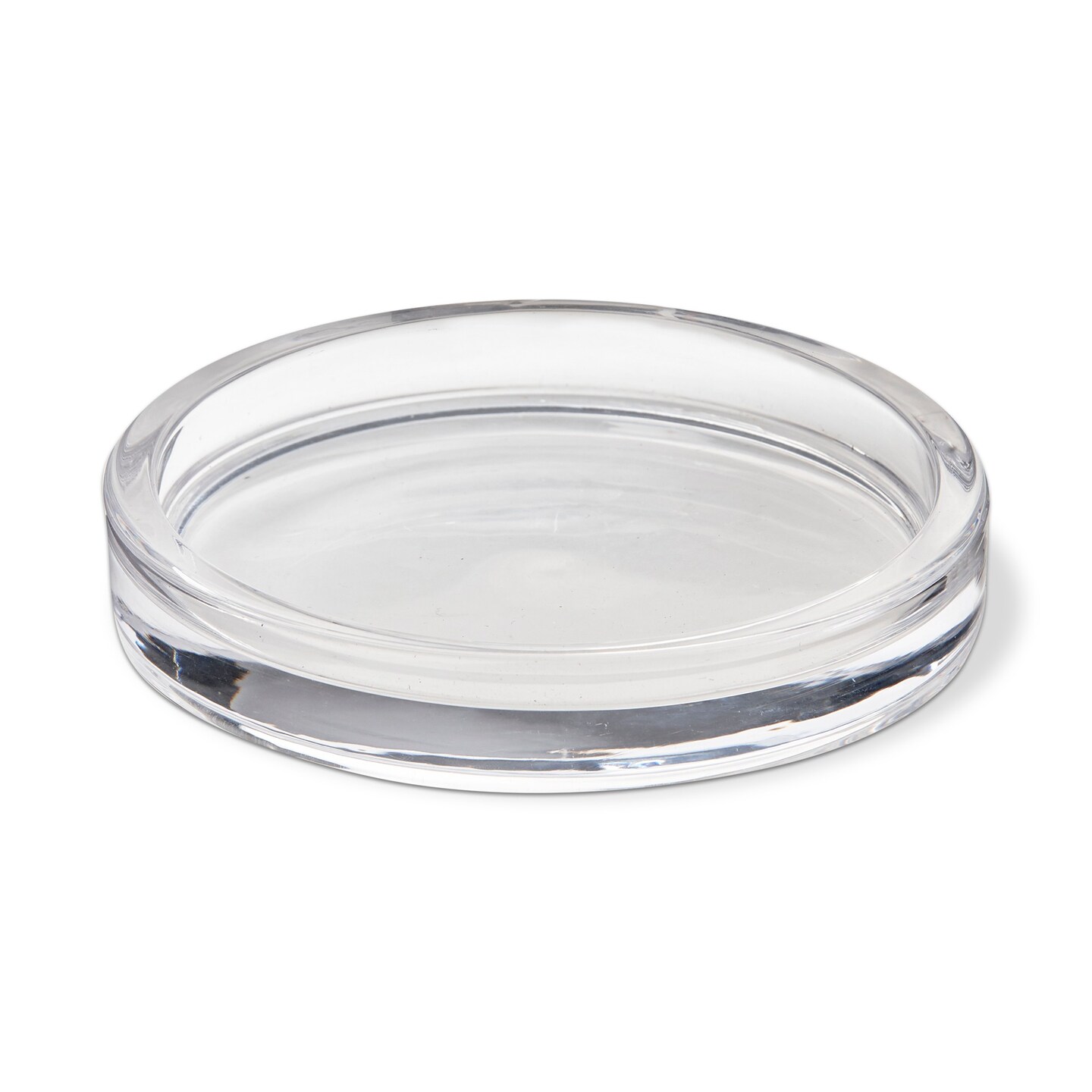 Radiance Clear Glass Pillar Plate Large, 4.7L x 4.7W x .80H inches