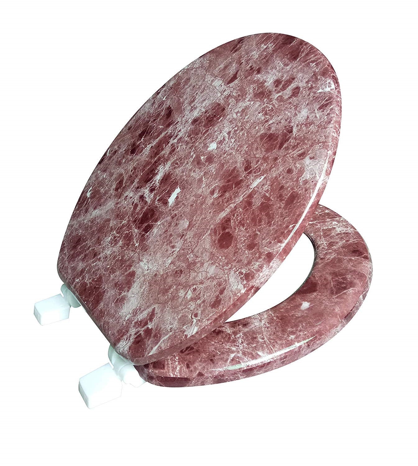 J&V Textiles Round Toilet Seat With Easy Clean & Change Hinge