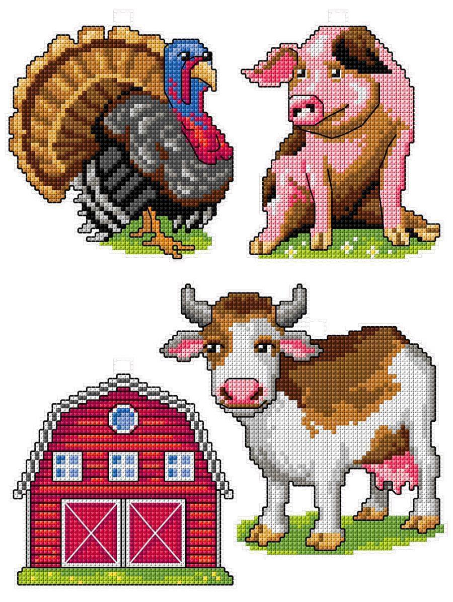 &#x22;Farm&#x22; Counted Cross-Stitch Kit