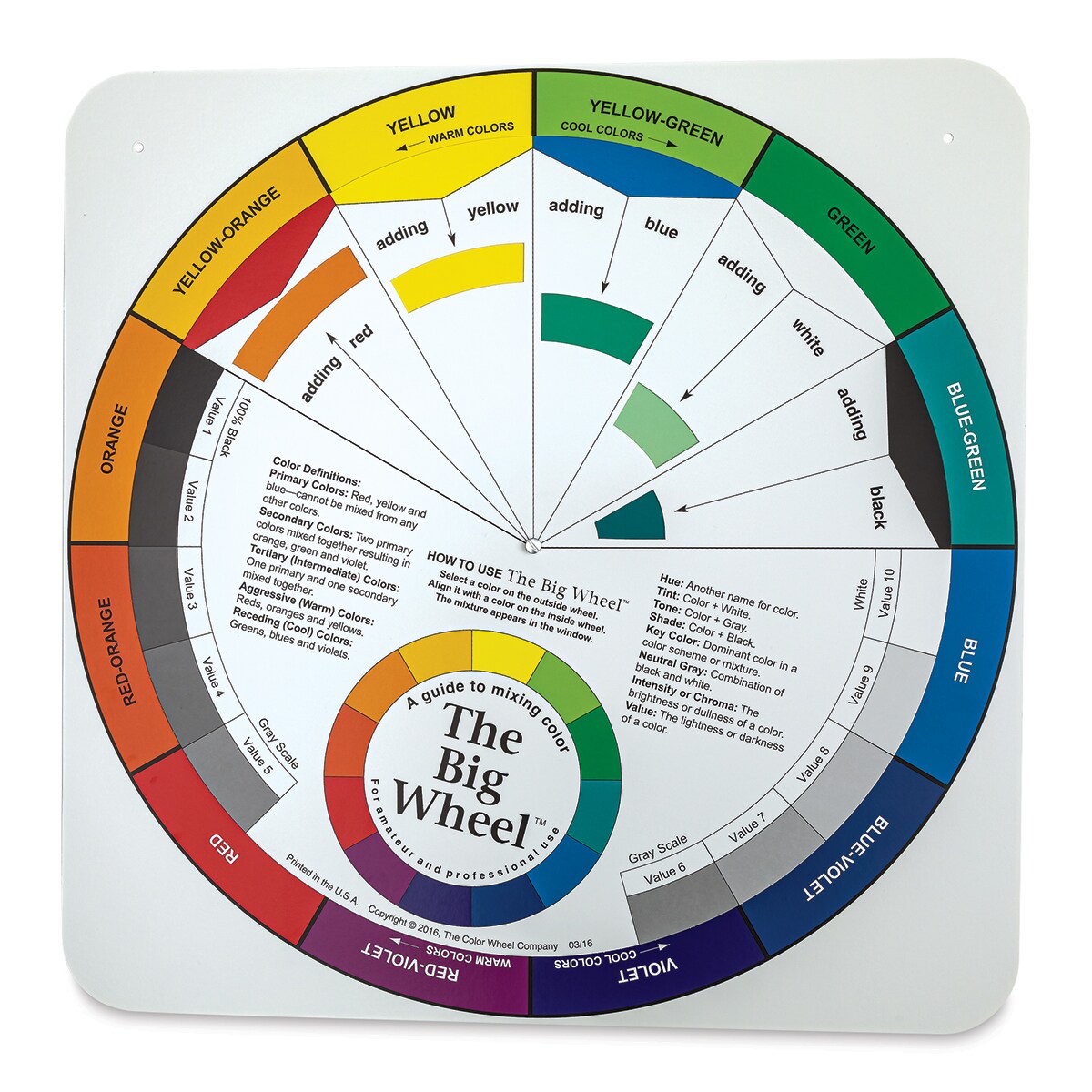 Artist&#x27;s Color Wheel - The Big Wheel, Classroom Version, 26&#x22;