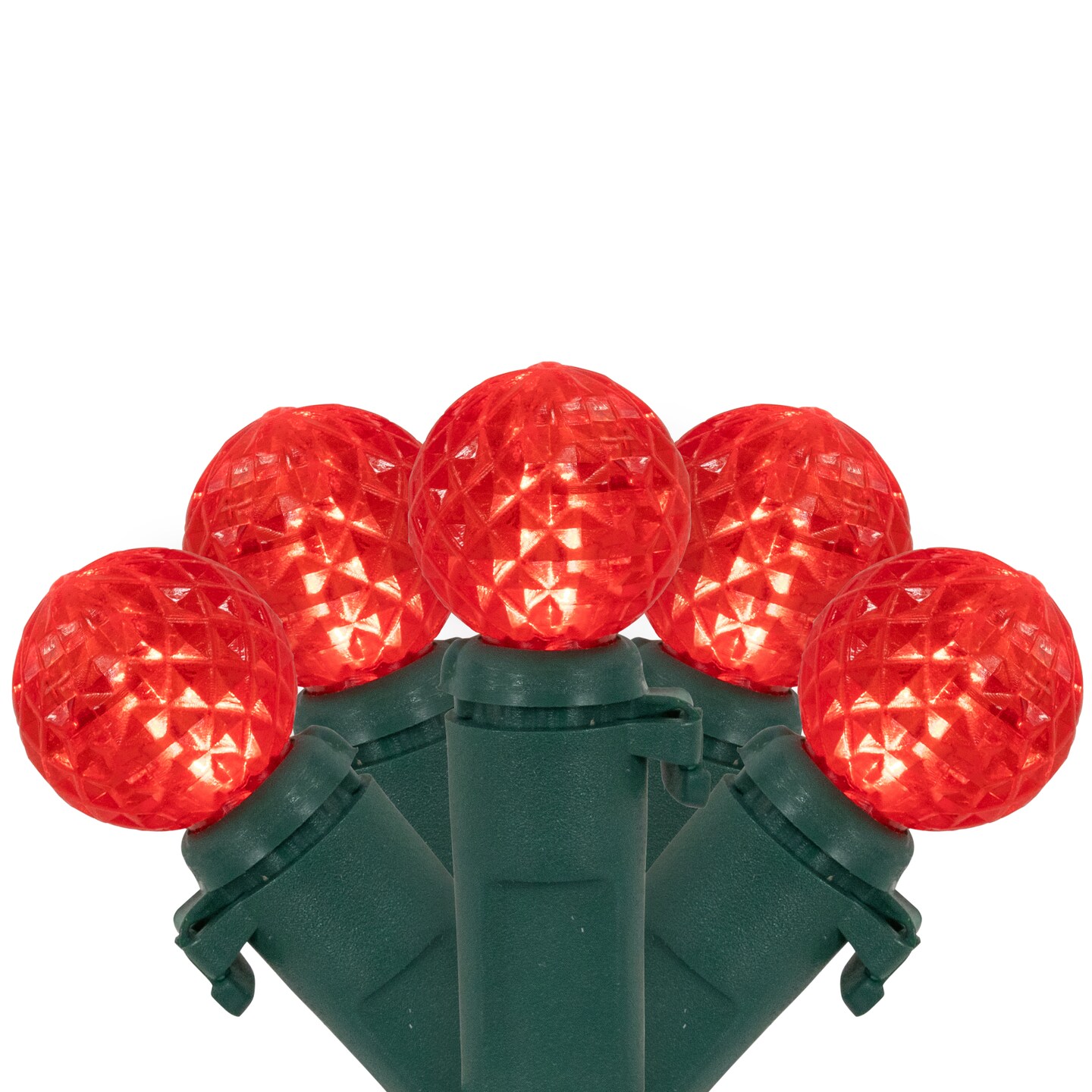 Northlight LED G12 Berry Christmas Lights - 16&#x27; Green Wire - Red - 50 ct