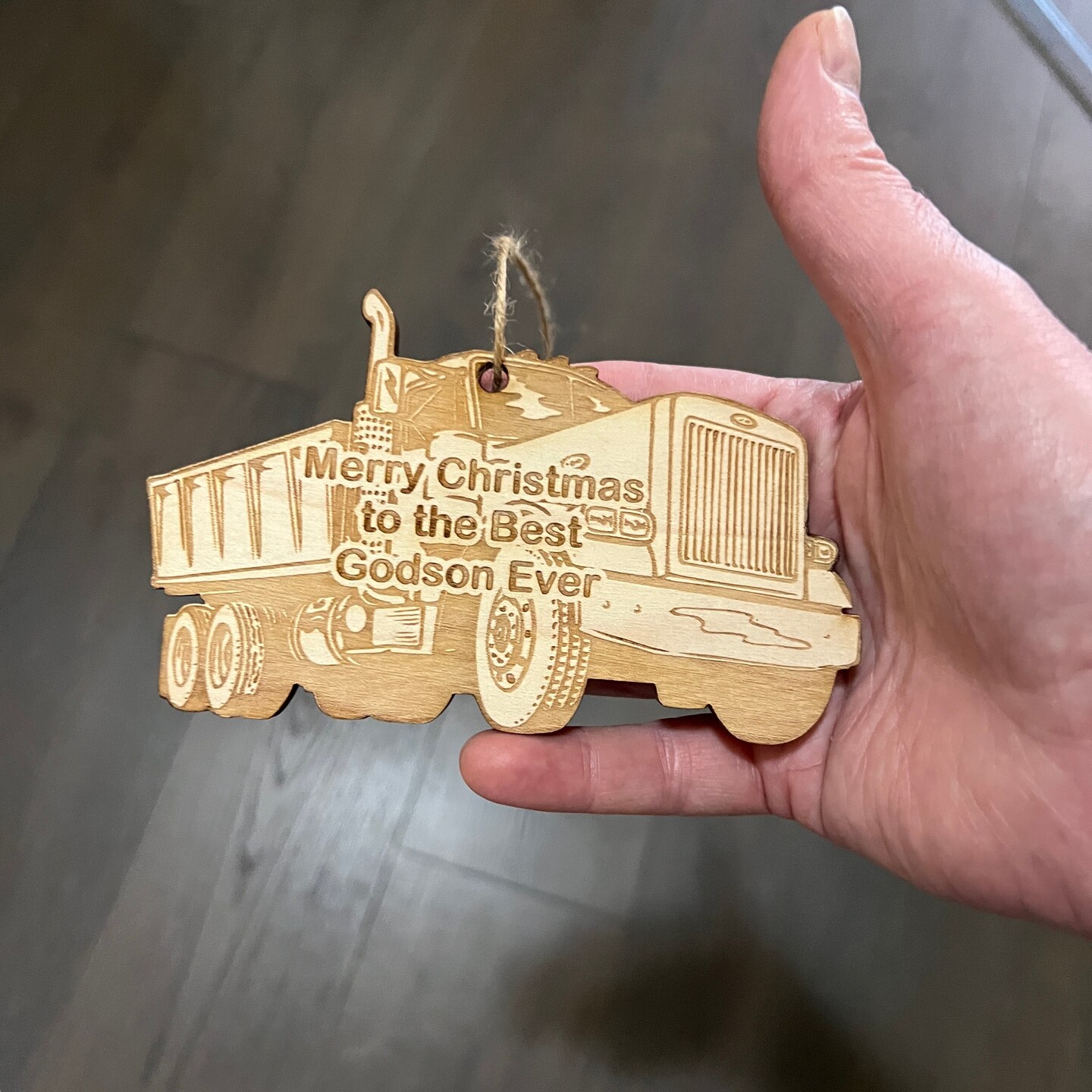 Merry Christmas to the best Godson Ever Dump Truck - Ornament Merry Christmas to the best Godson Ever Dump Truck - Ornament