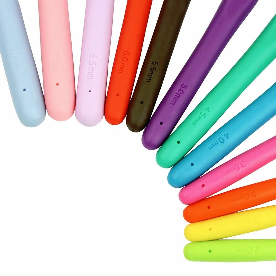Soft Handle 12 PCS Set Crochet Hooks