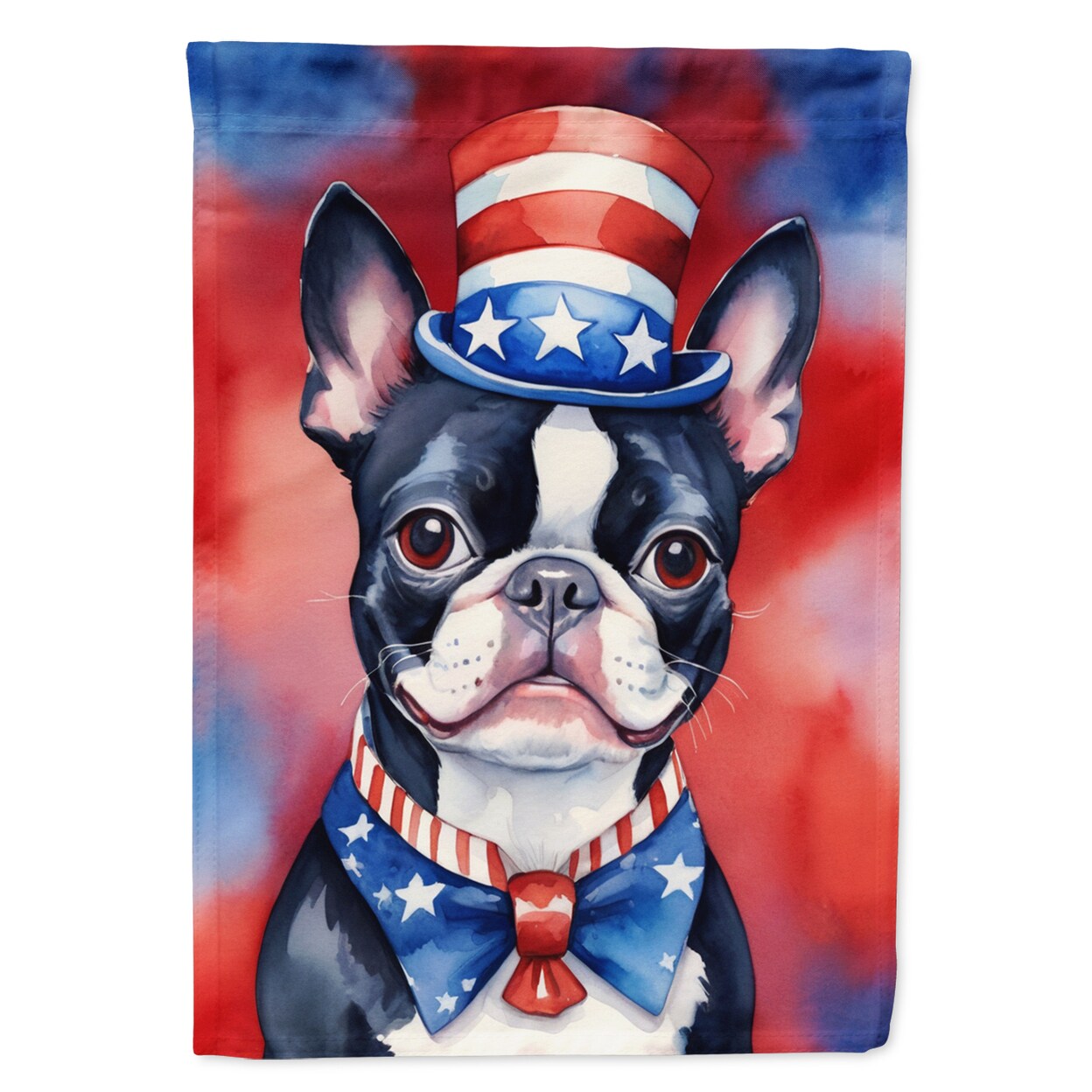 Boston Terrier Patriotic American Garden Flag