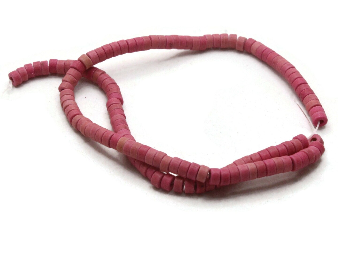 135 4mm Pink Tube Dyed Synthetic Turquoise Stone Beads