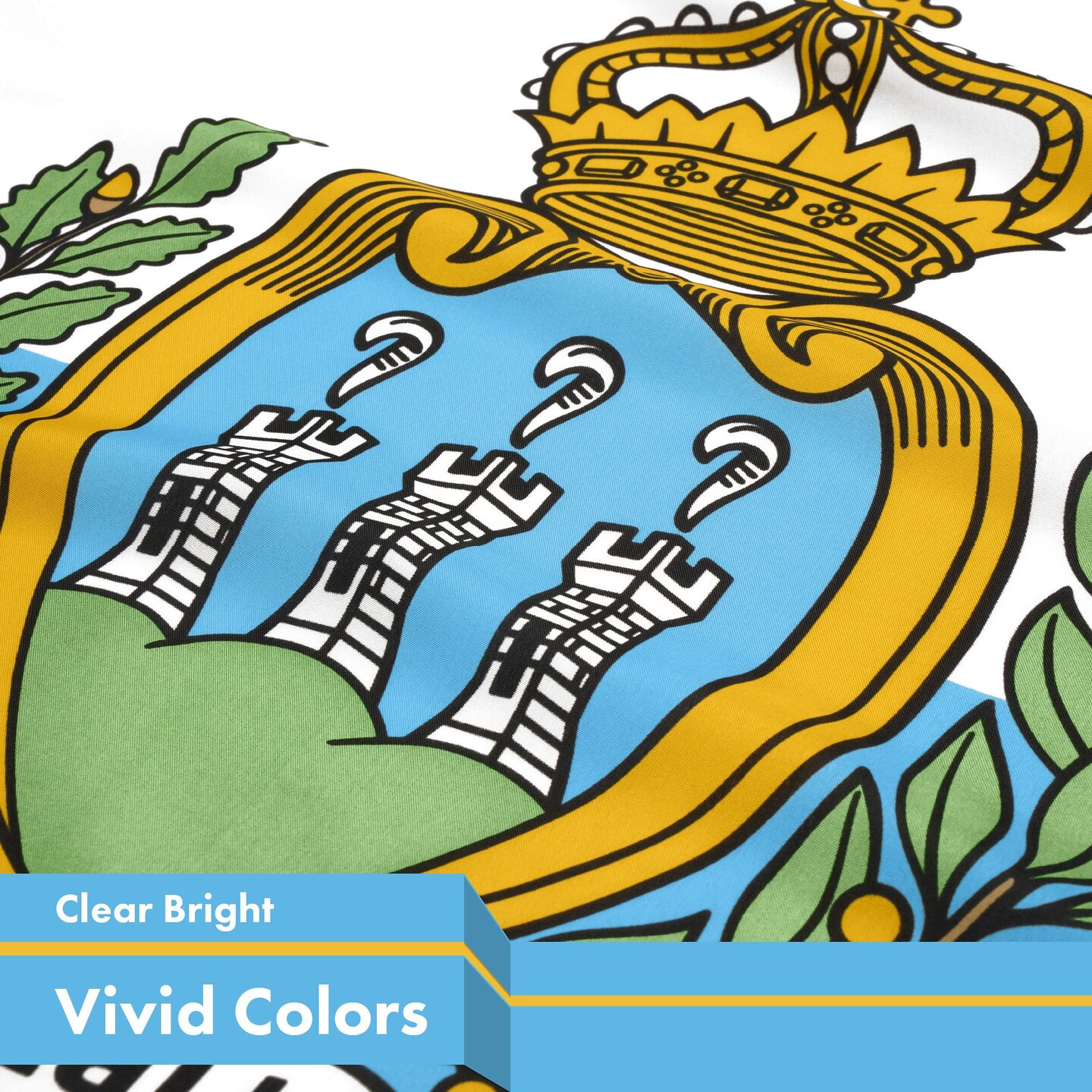 G128 5 Pack: San Marino Sammarinese Flag | 3x5 Ft | LiteWeave Pro Series Printed 150D Polyester | Country Flag, Indoor/Outdoor, Vibrant Colors, Brass Grommets