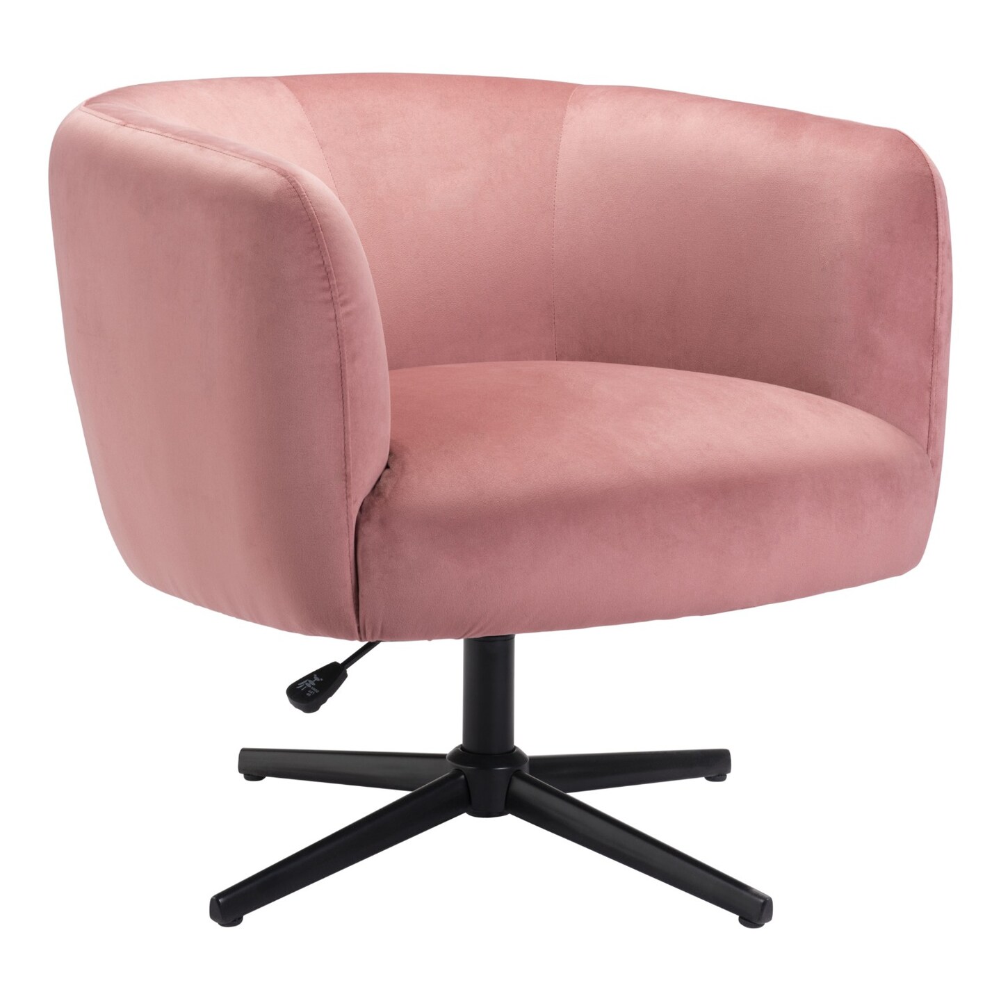 Pink plush office online chair