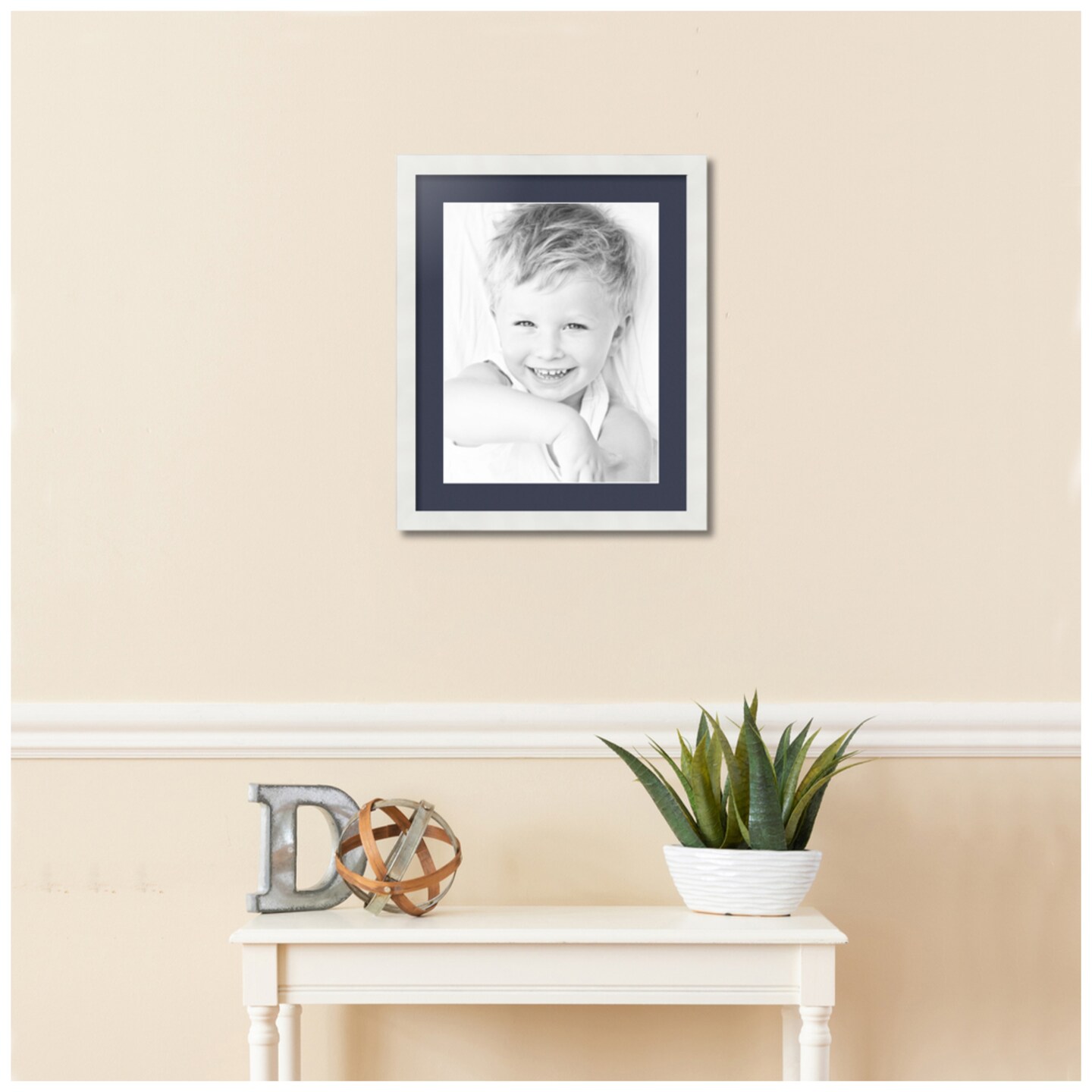 ArtToFrames 17x21" Matted Picture Frame with 13x17" Single Mat Photo Opening Framed in 1.25" White and 2" Mat (FWM-3966-17x21)