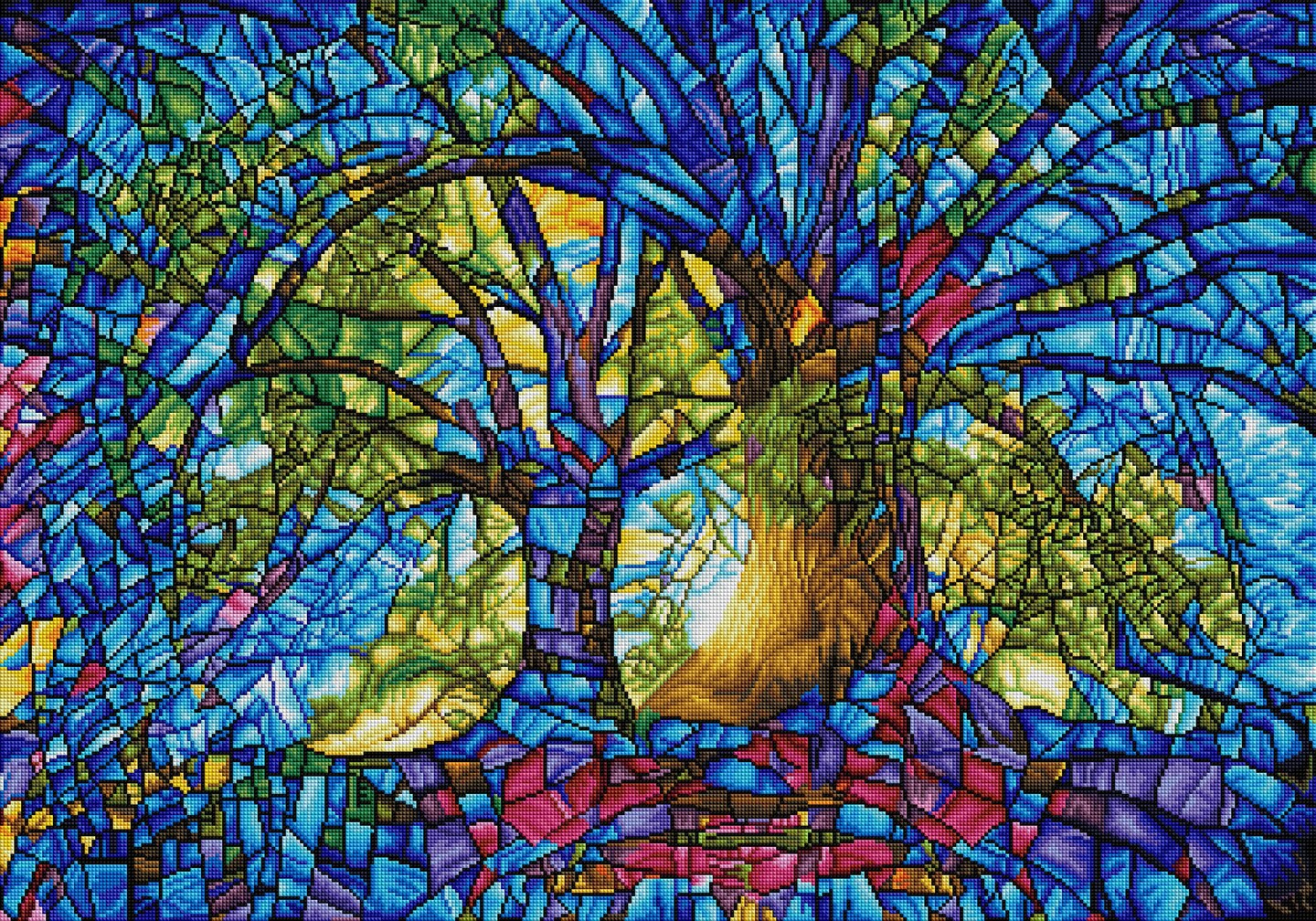 Stained Glass Trees