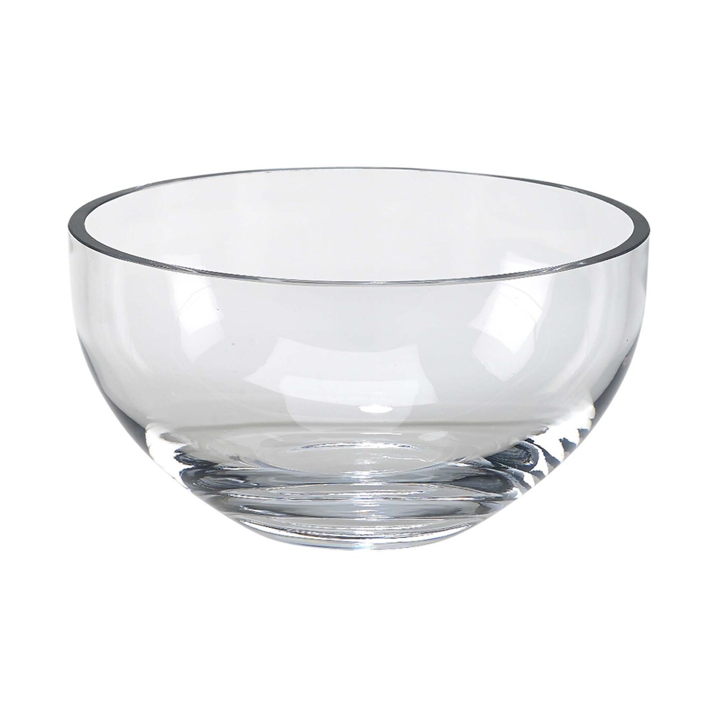 Contemporary Home Living 9.75" Optic Crystal Lead-Free Simon Salad Bowl