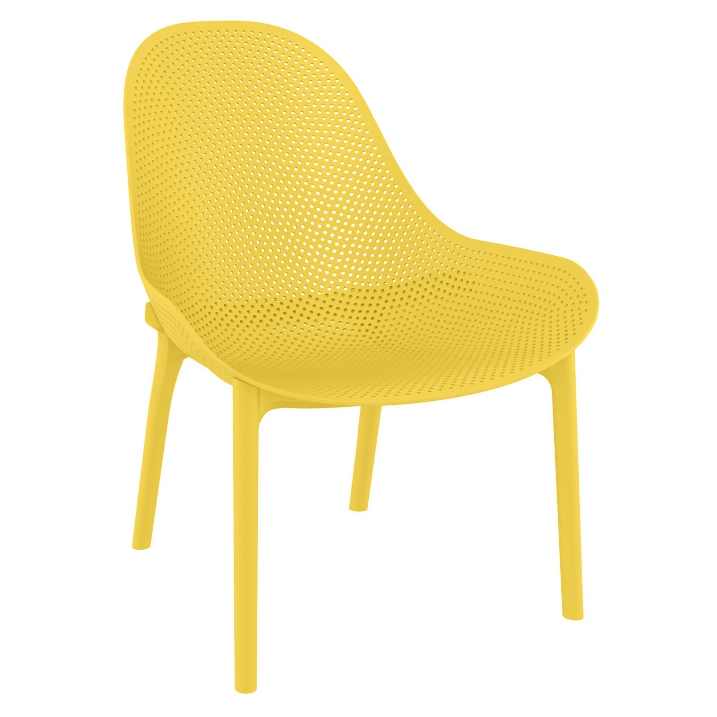 Luxury Commercial Living 32.75&#x22; Yellow Solid Patio Lounge Chair