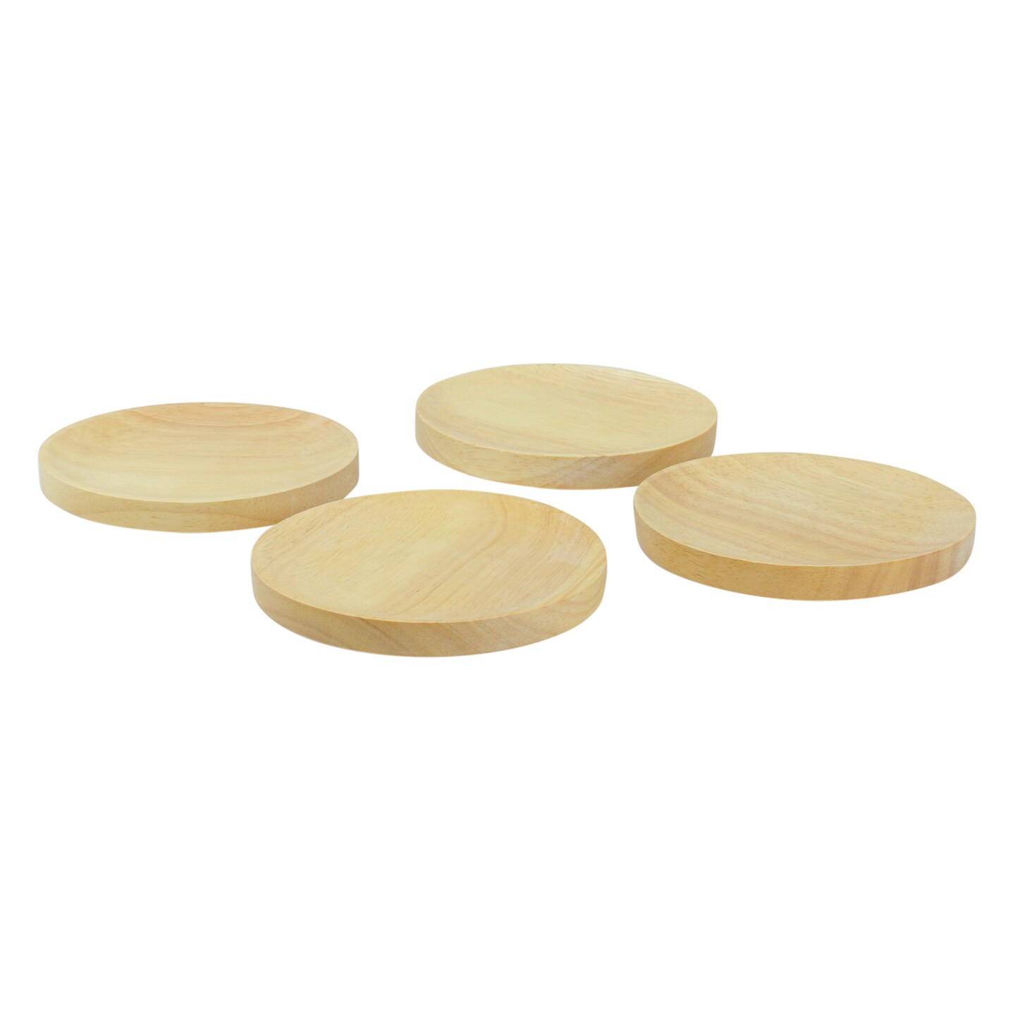 Avon Set of 4 Wood Wine Appetizer Plates 4.5&#x22;