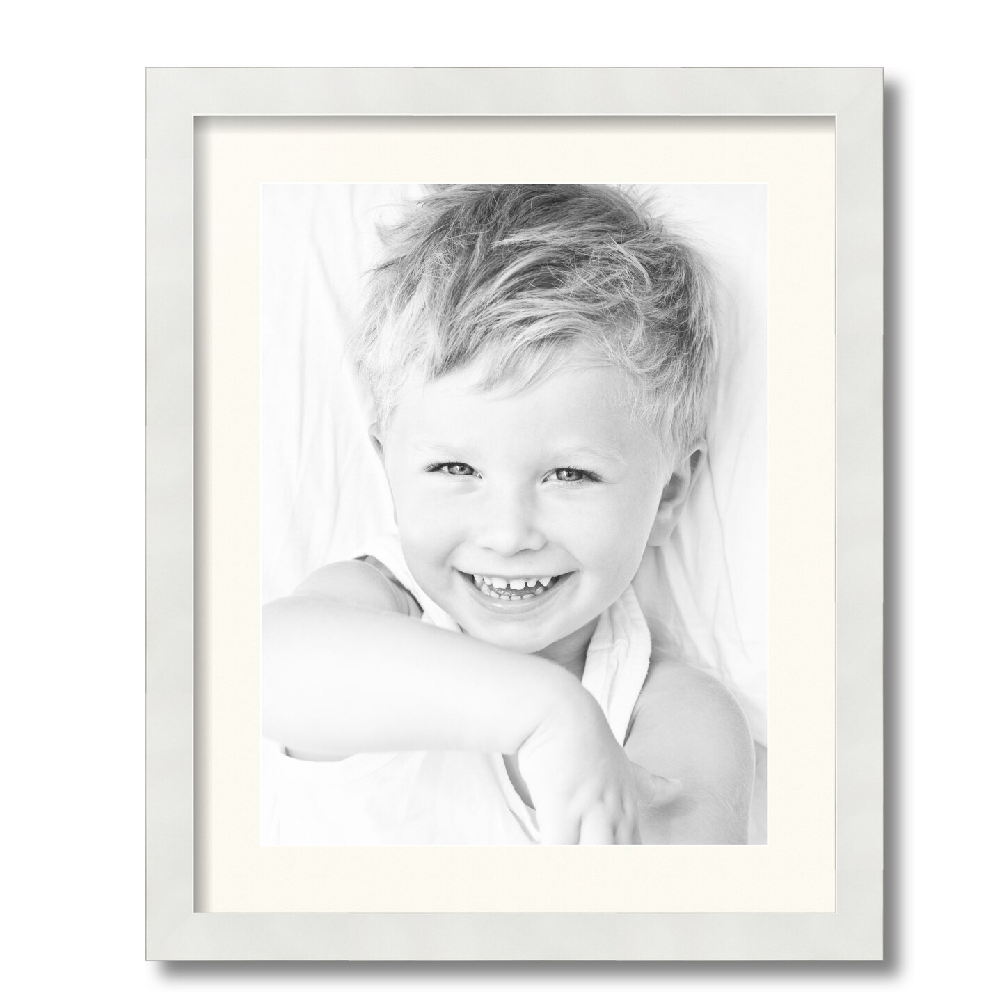 ArtToFrames 17x21" Matted Picture Frame with 13x17" Single Mat Photo Opening Framed in 1.25" White and 2" Mat (FWM-3966-17x21)