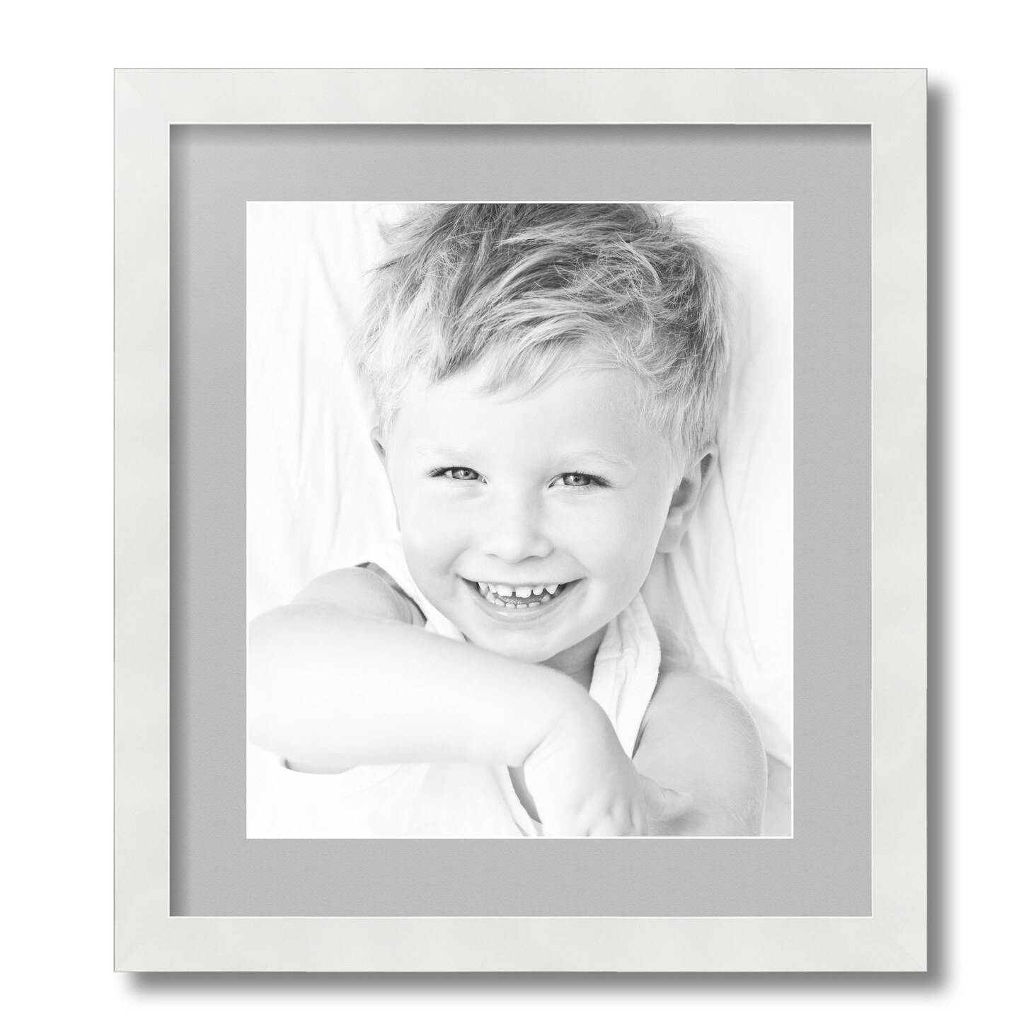 ArtToFrames 16x18&#x22; Matted Picture Frame with 12x14&#x22; Single Mat Photo Opening Framed in 1.25&#x22; White and 2&#x22; Mat (FWM-3966-16x18)