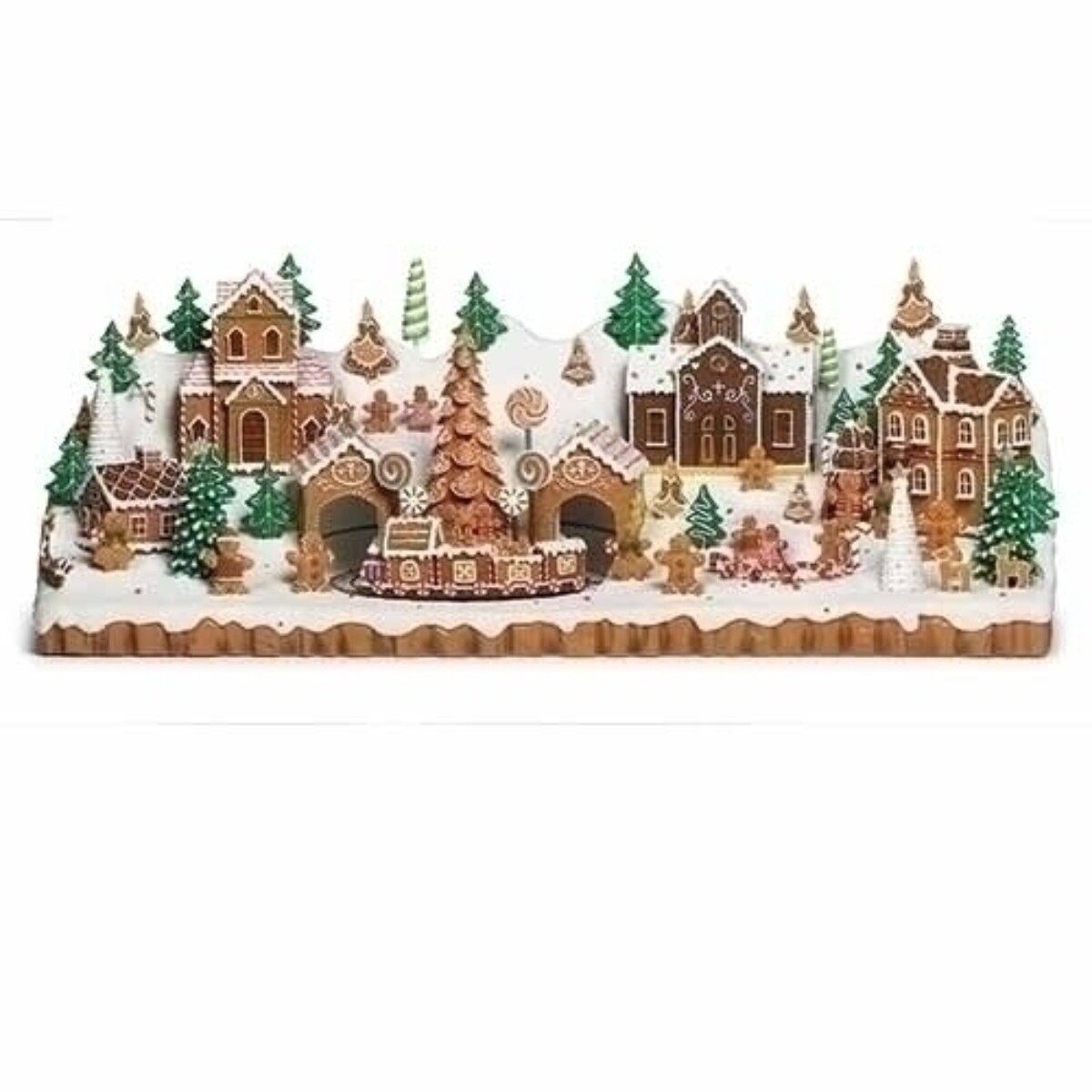 Roman 24.5&#x22; Pre-Lit LED Gingerbread Christmas Village Decoration