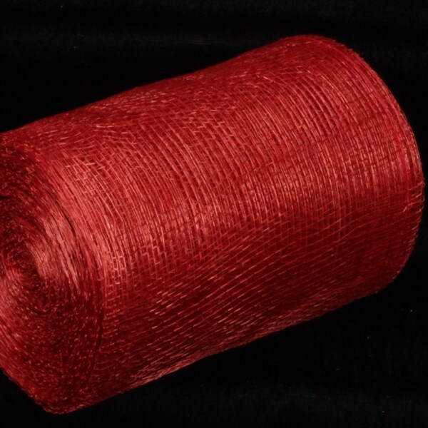 The Ribbon People Red Sinamay Abaca Fiber Craft Ribbon 5&#x22; x 32 Yards