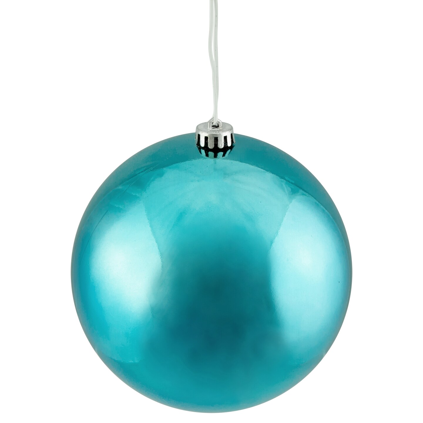 Northlight Turquoise Blue Shatterproof Shiny Christmas Ball Ornament 8 ...