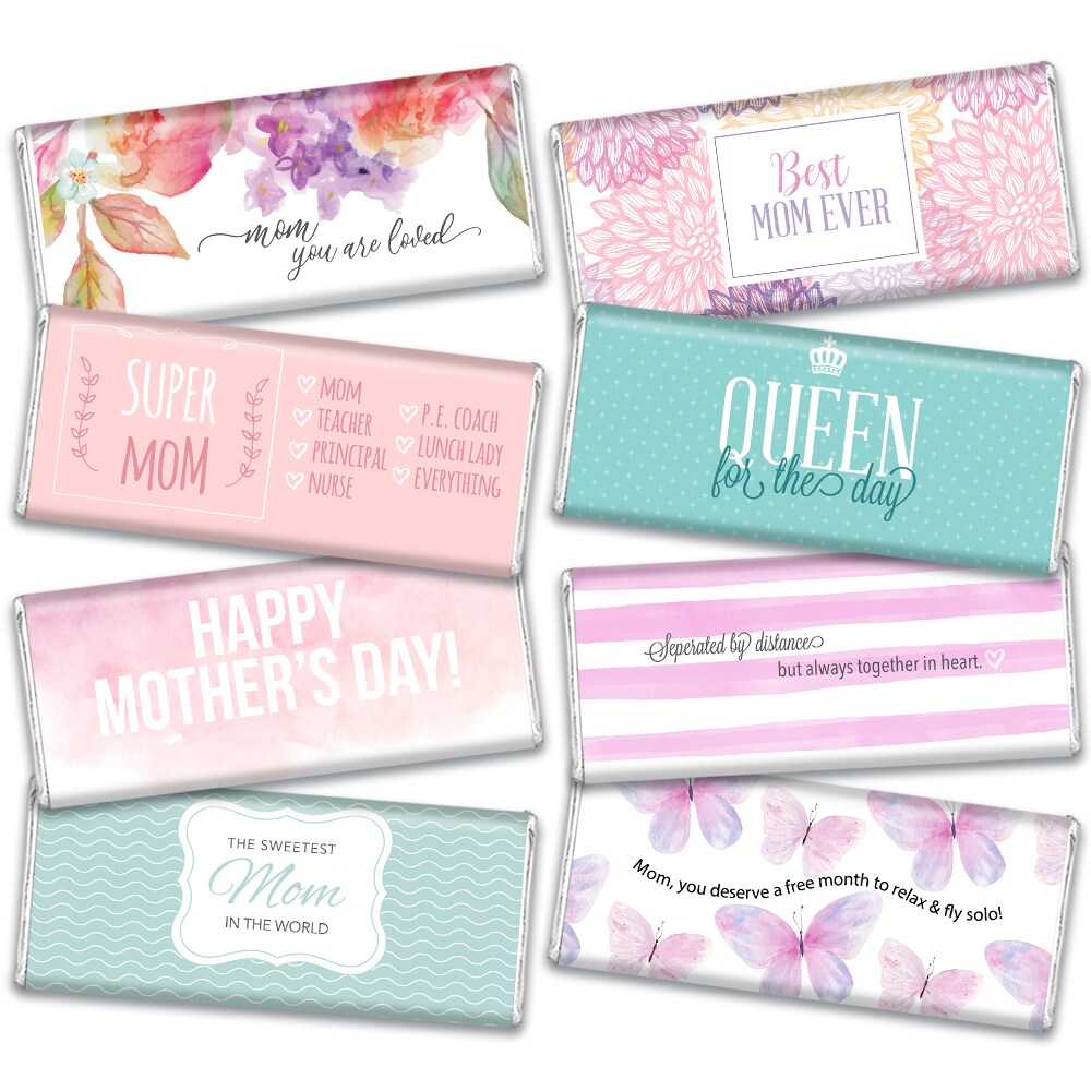Mother&#x27;s Day Chocolate Gift - Hershey&#x27;s Candy Bar Gift Box (8 bars/box) - By Just Candy