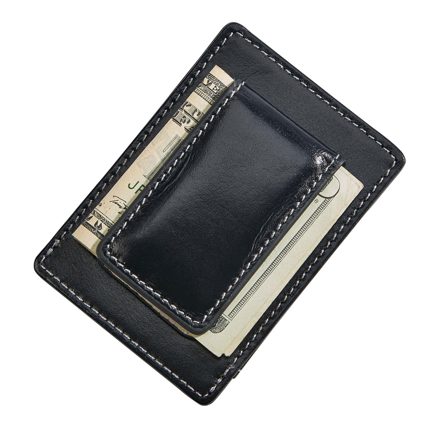 Contemporary Home Living 3.75&#x22; Black Card Holder and Magnetic Money Clip