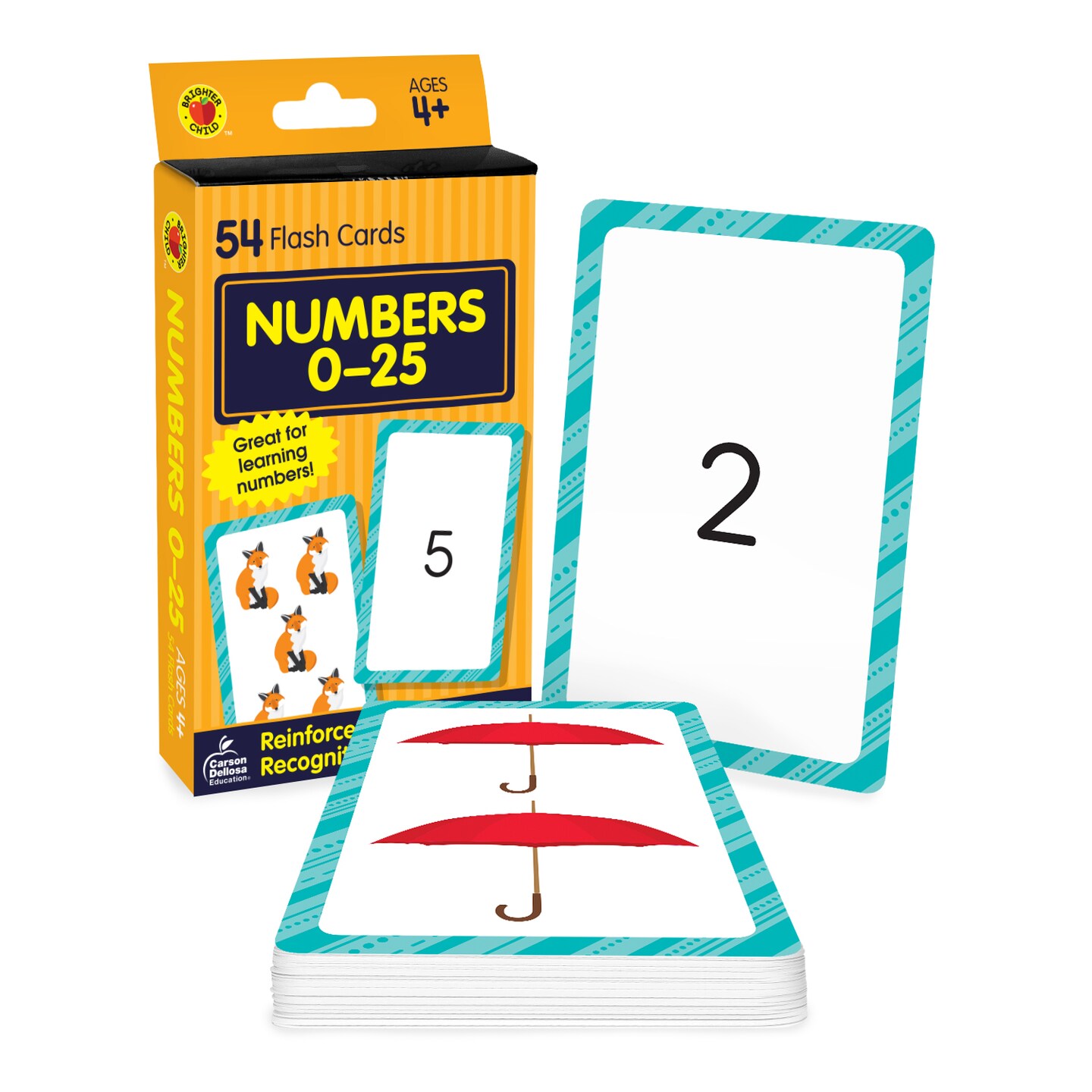 Carson Dellosa Number Flash Cards for Toddlers 24 Years, Numbers Flash