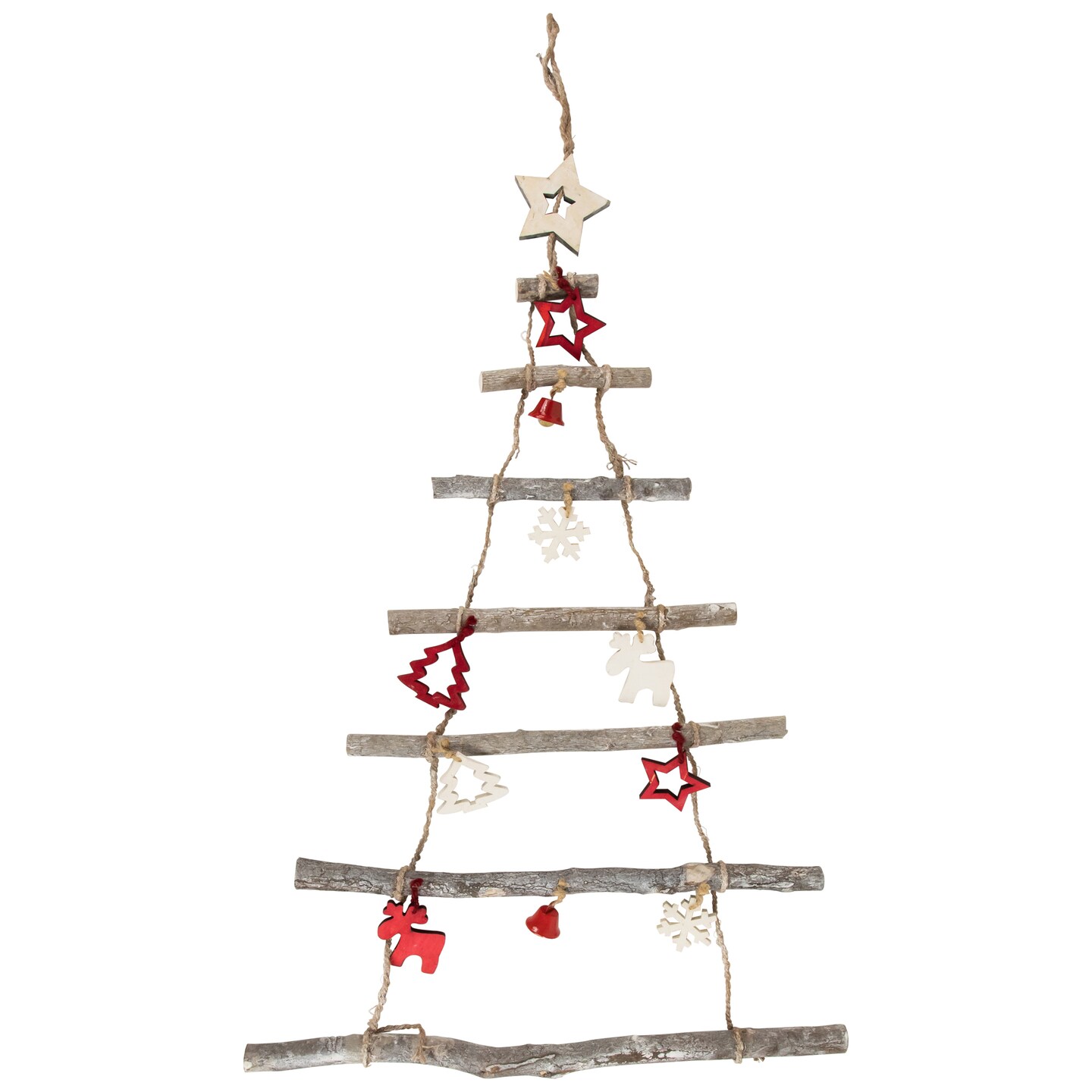 Northlight 27&#x22; Wood Twig Tree Wall Hanging with Ornaments