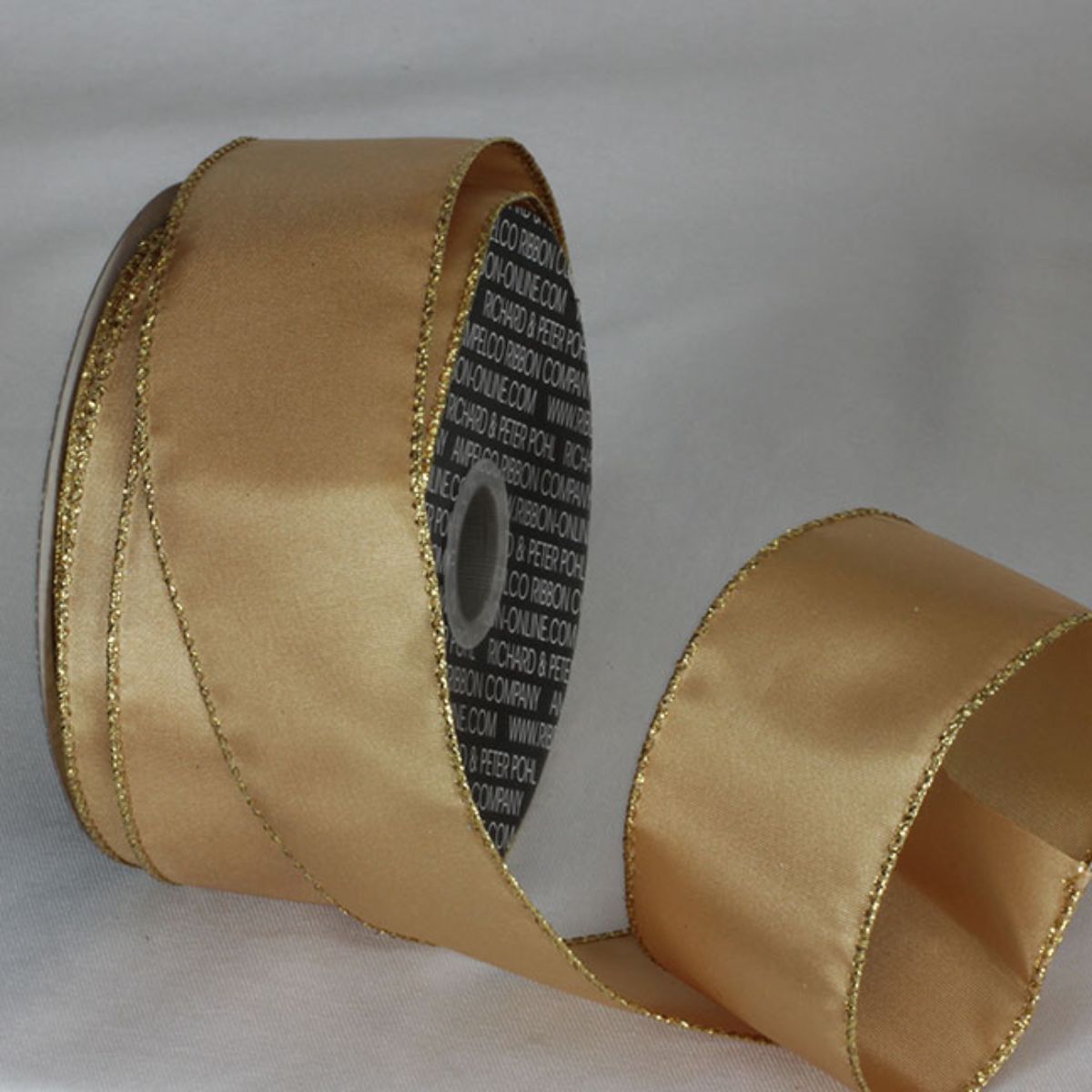 The Ribbon People Gold Solid Metallic Wired Craft Ribbon 2&#x22; x 20 Yards