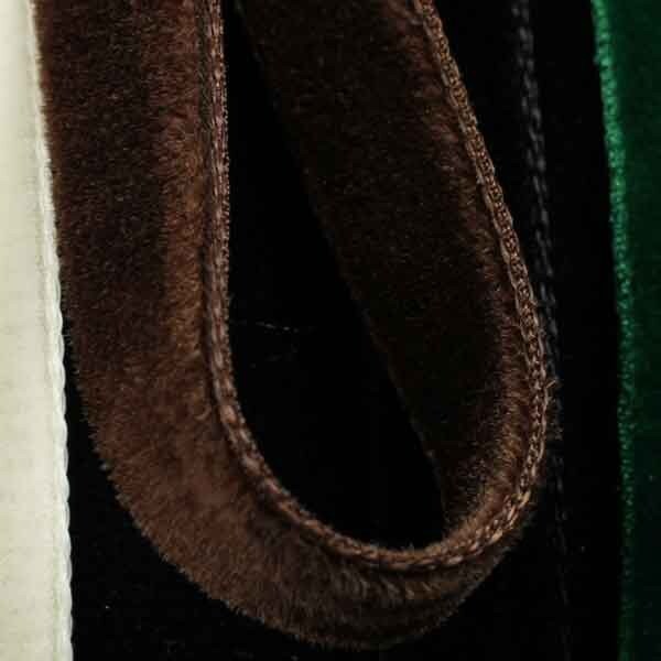 The Ribbon People Chocolate Brown Double Sided Velvet Craft Ribbon 0.25&#x22; x 7.5 Yards