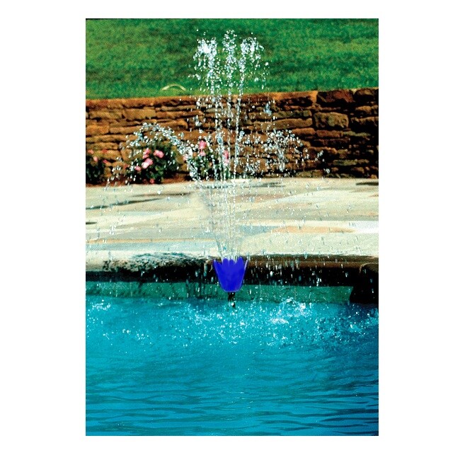 Swim Central 23-Inch Blue Adjustable Wall Flower Water Fountain for Swimming Pools