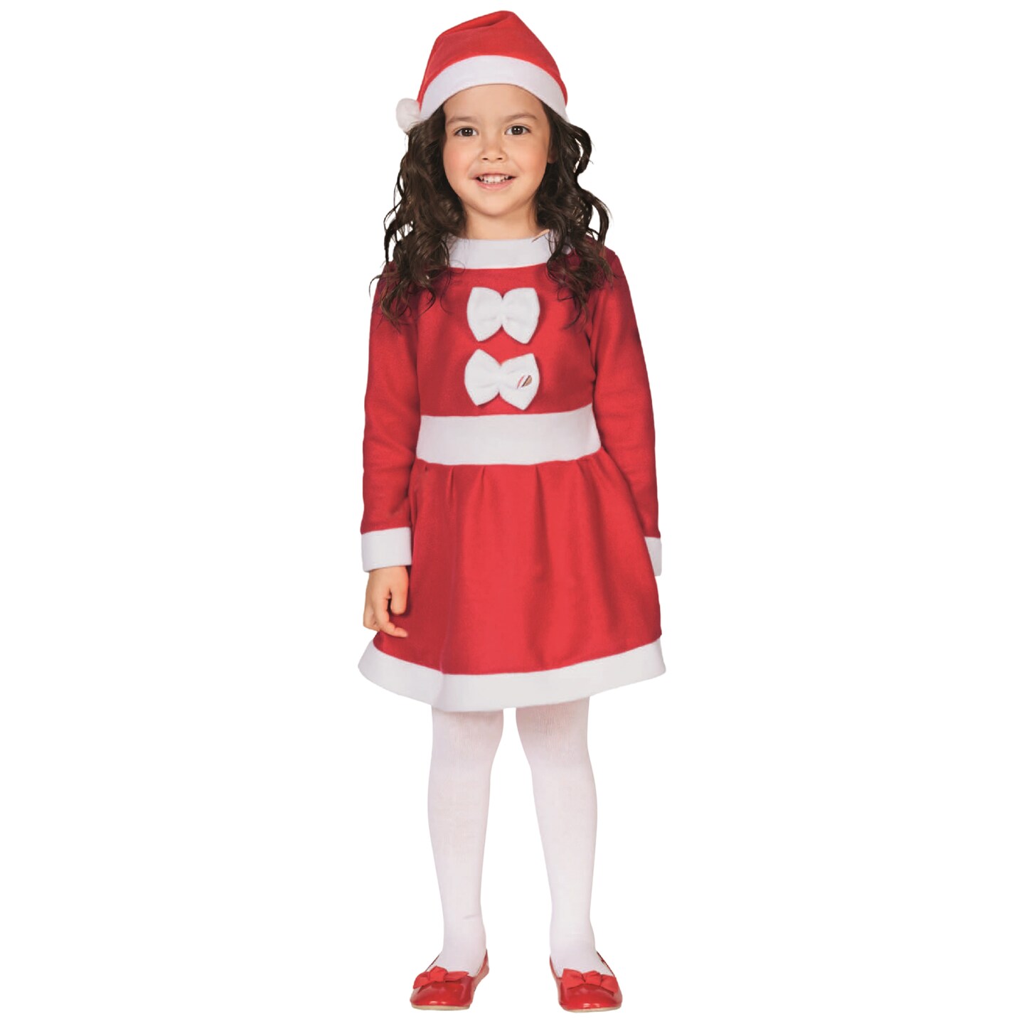 Girls red hot sale santa dress