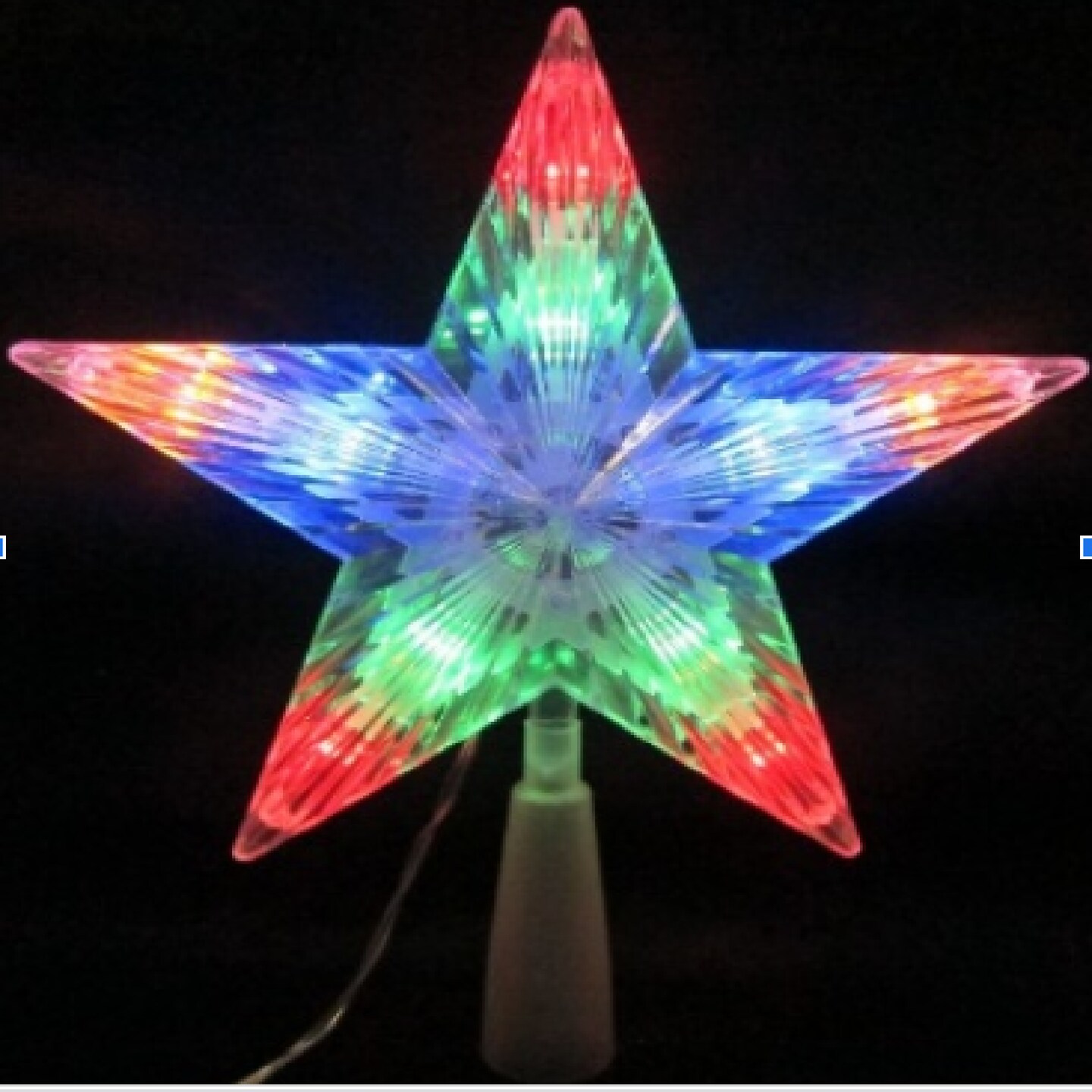 Northlight 8" Clear Crystal Tree Topper - Multicolor Lights | Michaels