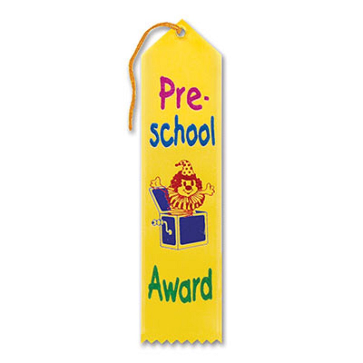 Beistle Pack of 6 Yellow &#x201C;Pre-School Award&#x201D; School Award Ribbon Bookmarks 8&#x22;