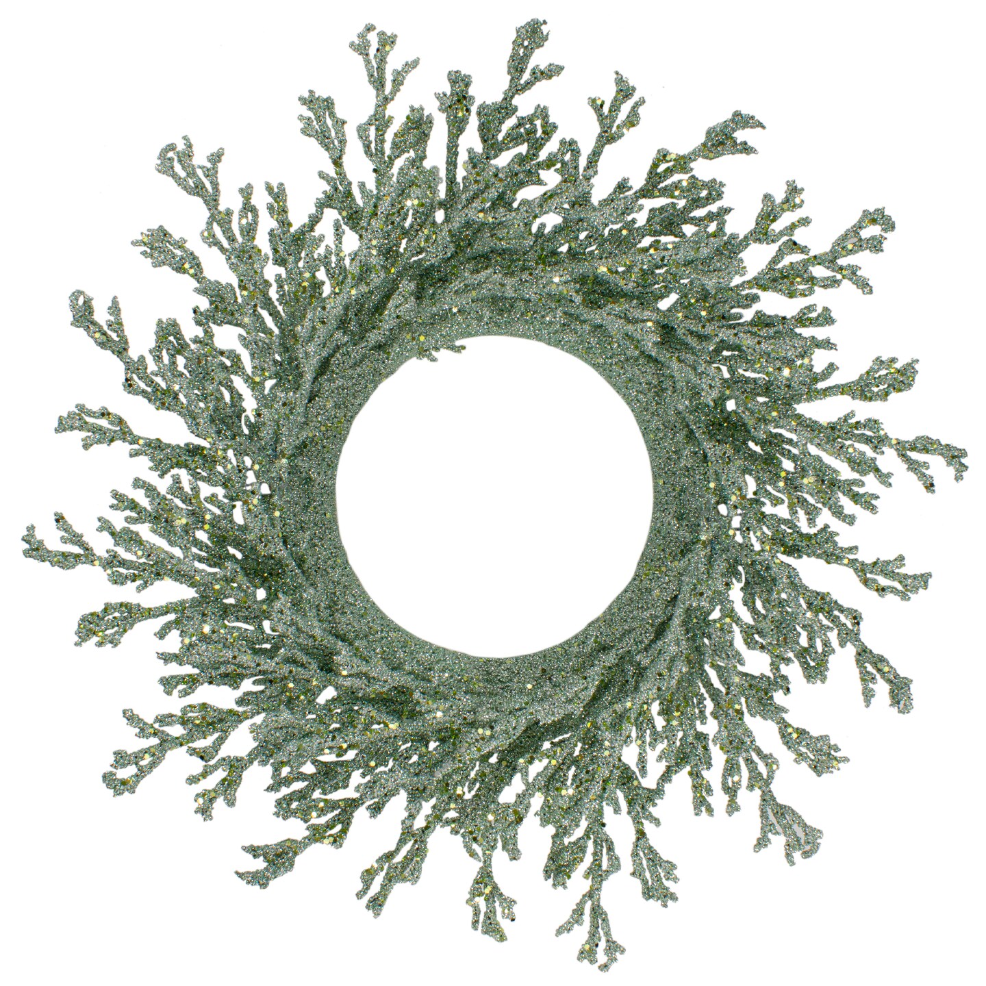 Northlight 20" Green Glittered Artificial Coral Christmas Wreath