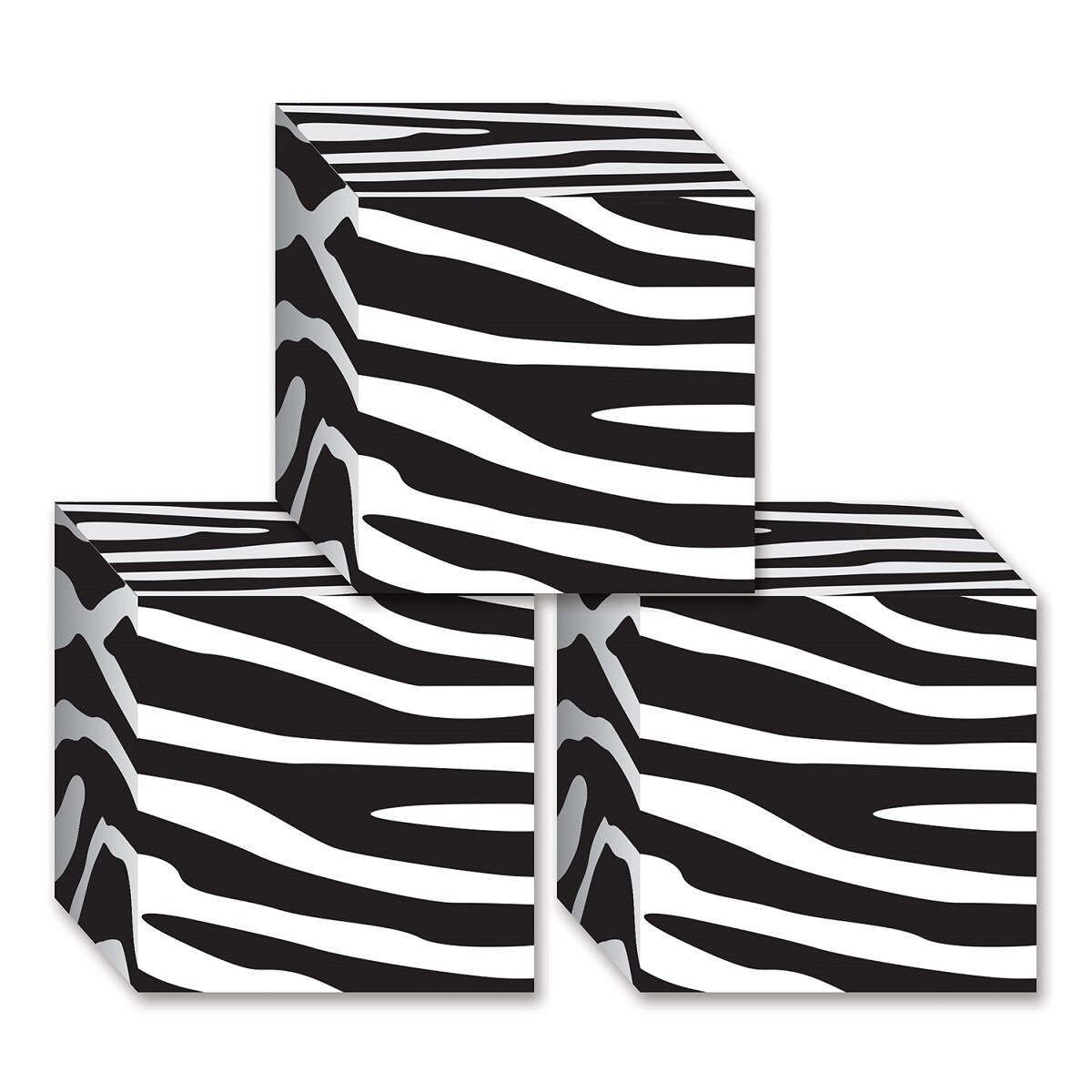Party Central Club Pack of 36 Black and White Zebra Party Favor Boxes 3.25&#x22;